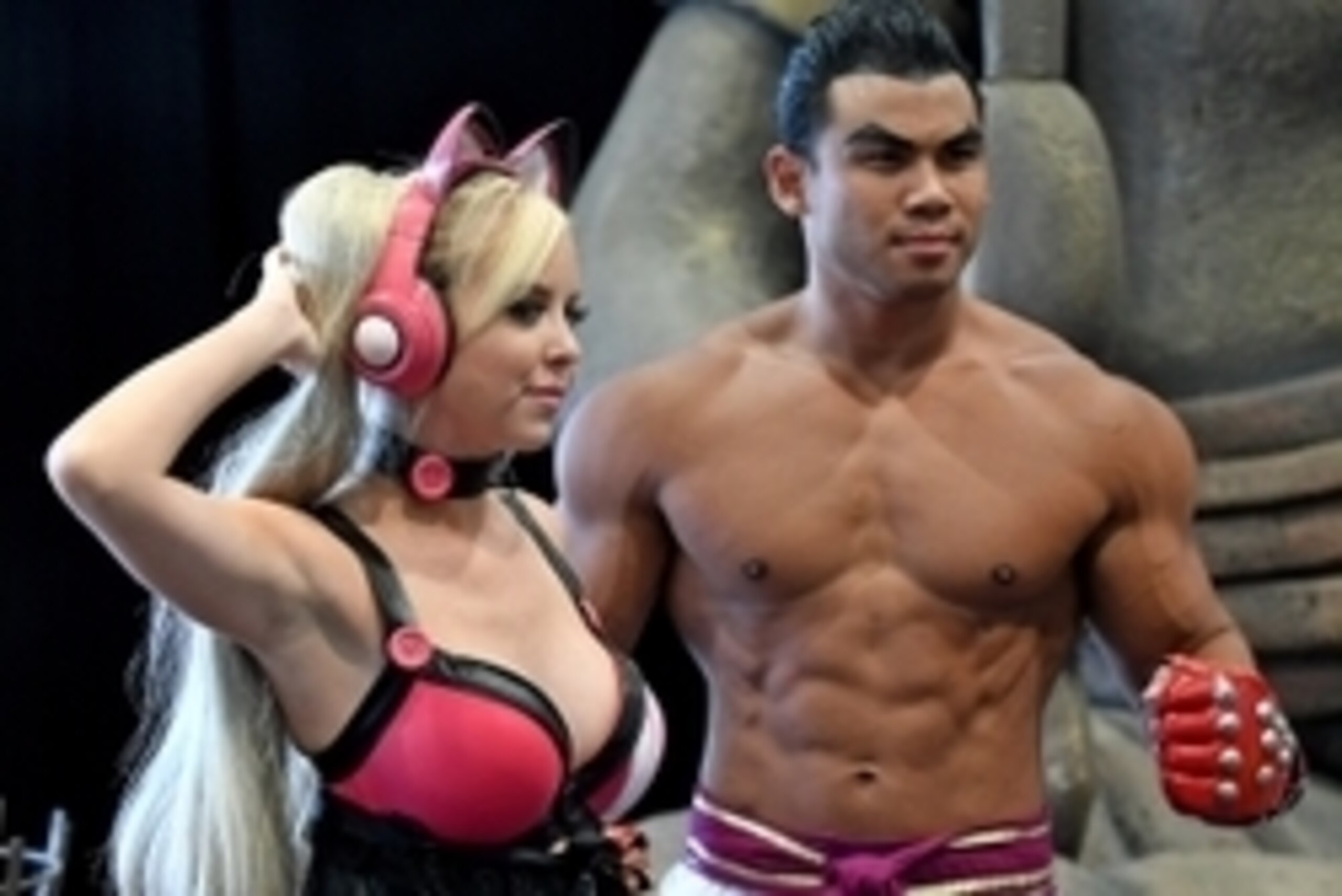 Jul 15, 2016; Las Vegas, NV, USA; Costumed actors portray characters from the video game Tekken during the first day of the EVO championship series at Las Vegas Convention Center. Mandatory Credit: Stephen R. Sylvanie-USA TODAY Sports