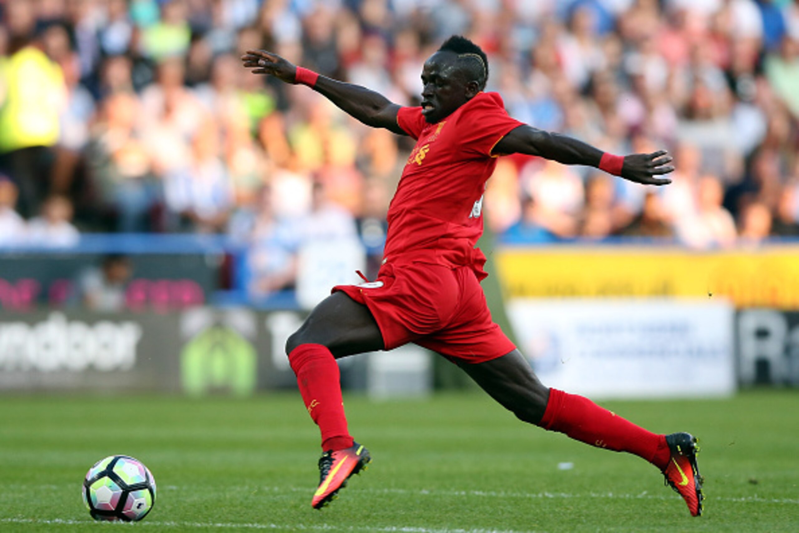 HUDDERSFIELD, ENGLAND - JULY 20:  Sadio Mane of Liverpool during the  Pre-Season Friendly match between Huddersfield Town and Liverpool at the Galpharm Stadium on July 20, 2016 in Huddersfield, England.  (Photo by Nigel Roddis/Getty Images)