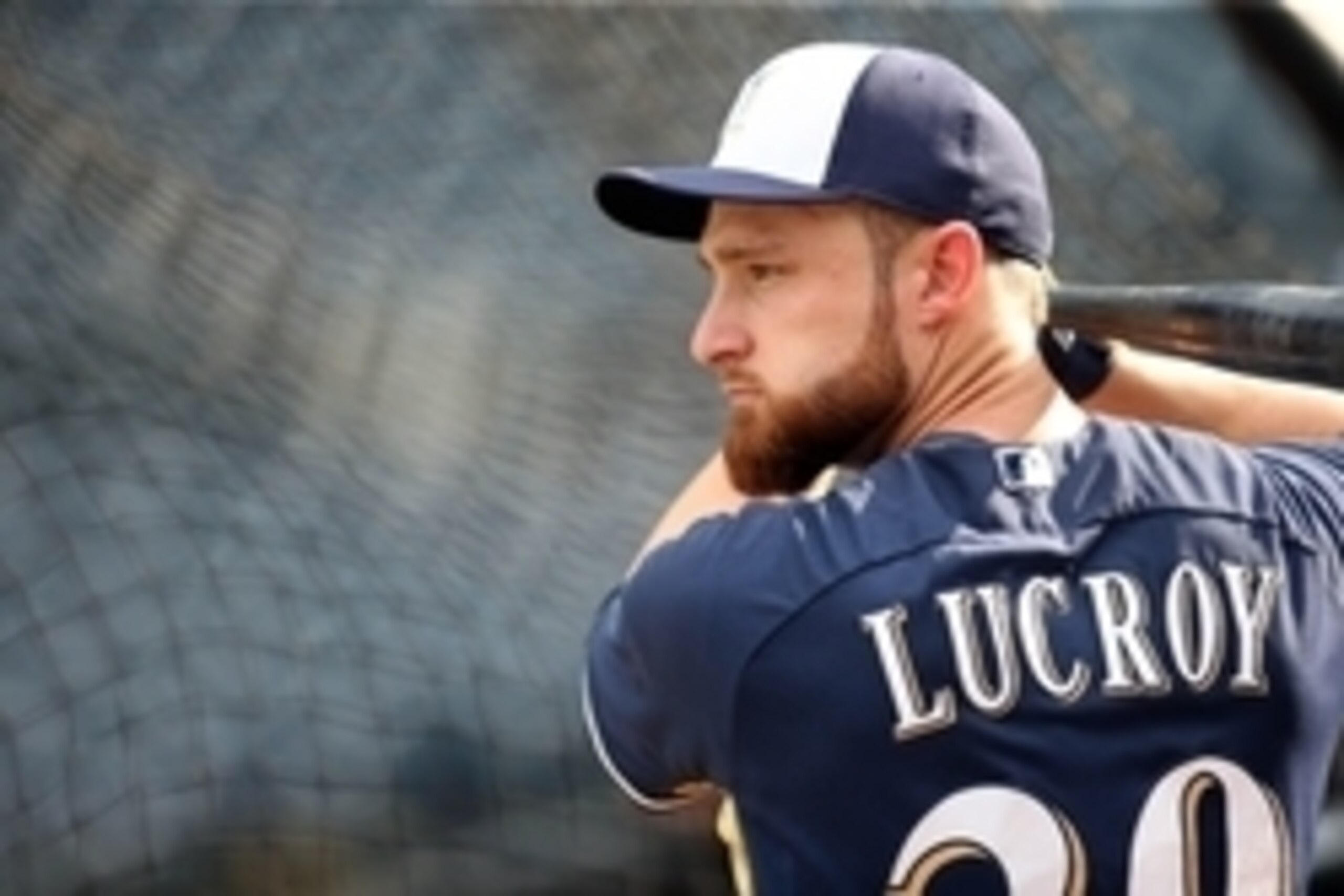 Jul 19, 2016; Pittsburgh, PA, USA; Milwaukee Brewers catcher Jonathan Lucroy (20) at the batting cage before playing the Pittsburgh Pirates at PNC Park. Mandatory Credit: Charles LeClaire-USA TODAY Sports