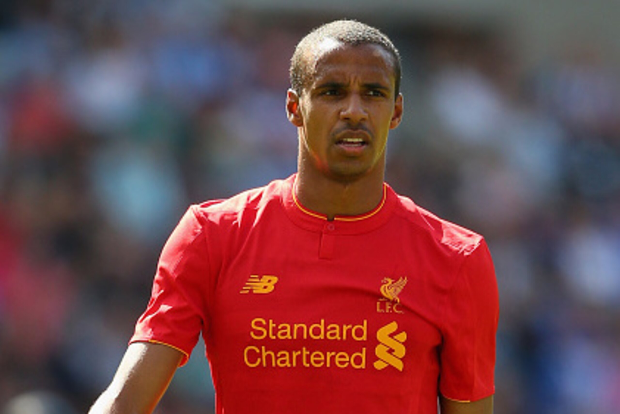 WIGAN, ENGLAND - JULY 17:  Joel Matip of Liverpool during a pre-season friendly between Wigan Athletic and Liverpool at JJB Stadium on July 17, 2016 in Wigan, England.  (Photo by Alex Livesey/Getty Images)