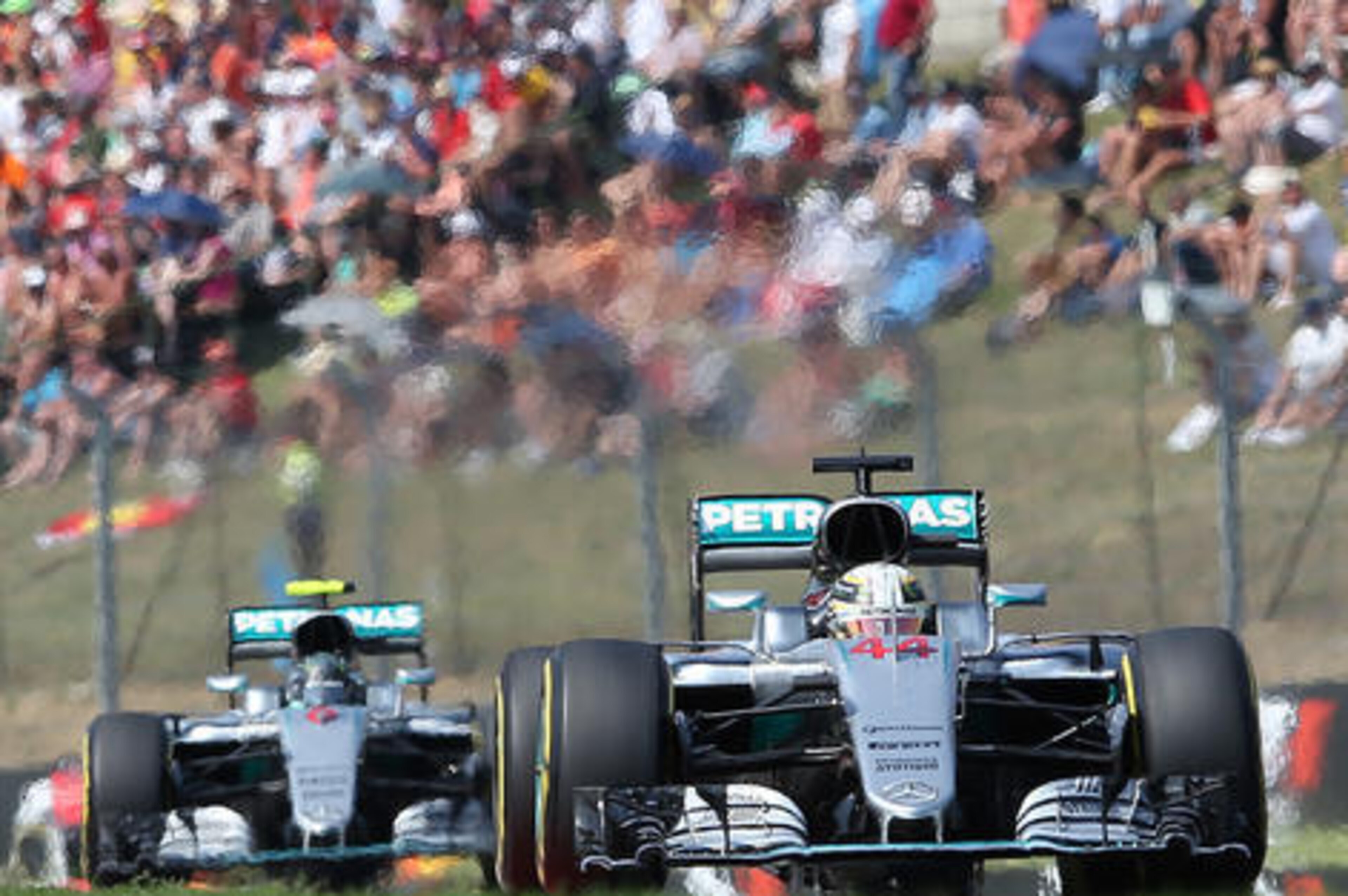 Hamilton was able to keep Rosberg at arm's length. Hamilton was able to keep Rosberg at arm's length.