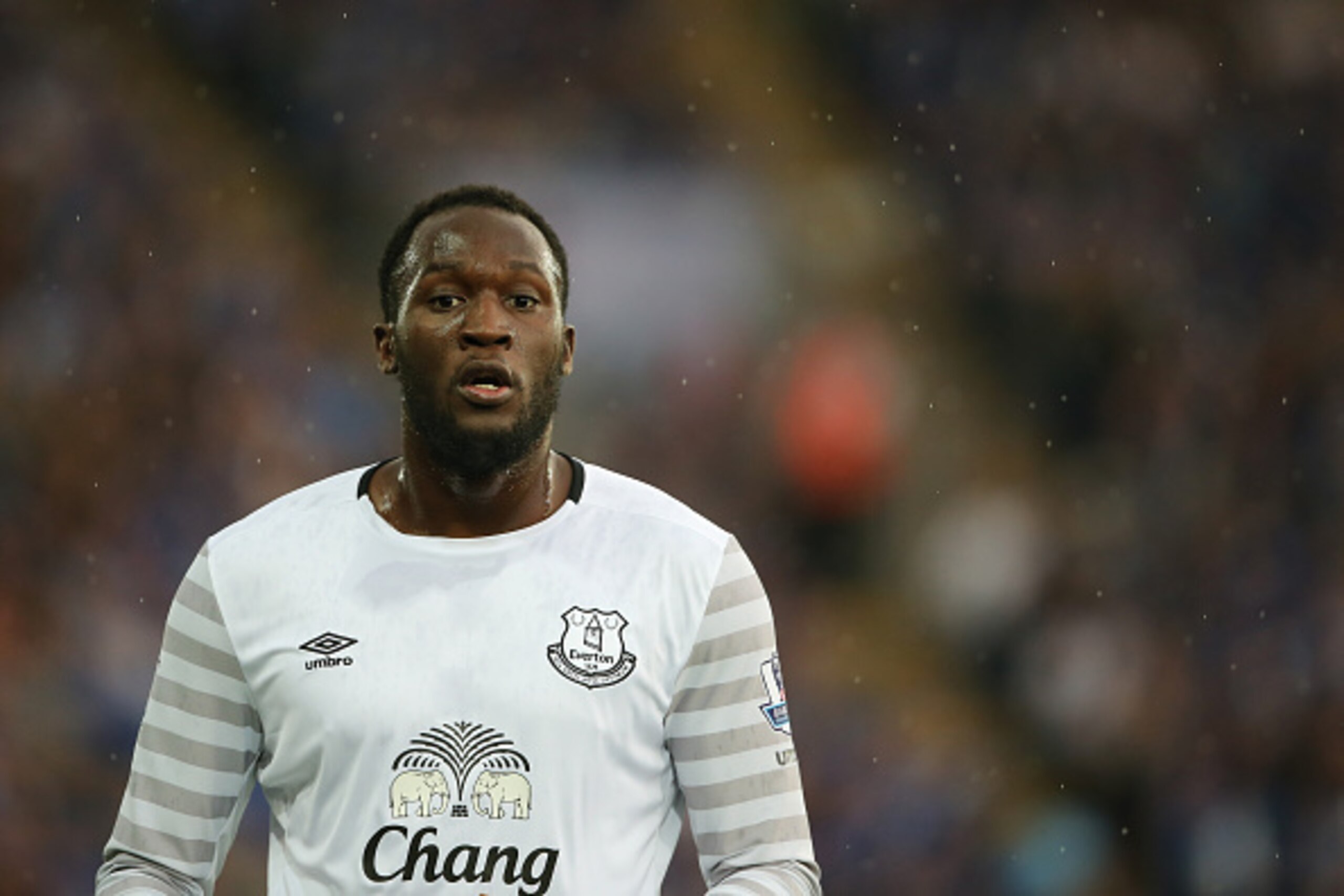 LEICESTER, ENGLAND - MAY 07: Romelu Lukaku of Everton during the Barclays Premier League match between Leicester City and Everton at The King Power Stadium on May 7, 2016 in Leicester, United Kingdom. (Photo by Matthew Ashton - AMA/Getty Images) LEICESTER, ENGLAND - MAY 07: Romelu Lukaku of Everton during the Barclays Premier League match between Leicester City and Everton at The King Power Stadium on May 7, 2016 in Leicester, United Kingdom. (Photo by Matthew Ashton - AMA/Getty Images)