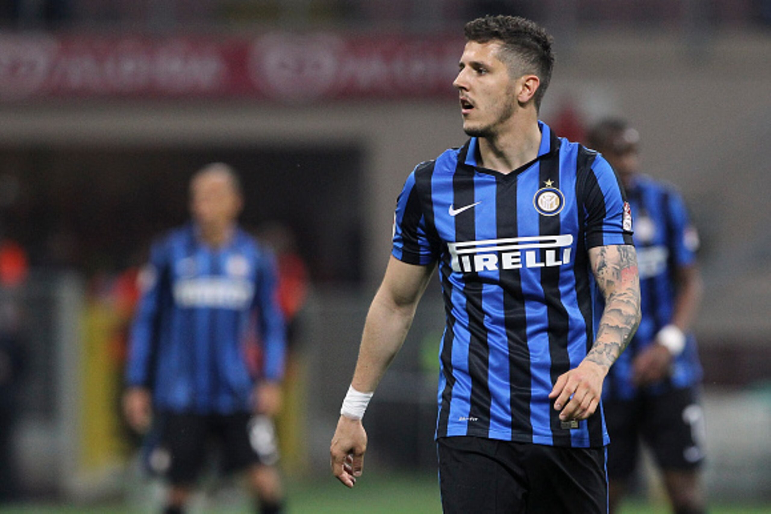 MILAN, ITALY - APRIL 23: Stevan Jovetic of FC Internazionale Milano looks on during the Serie A match between FC Internazionale Milano and Udinese Calcio at Stadio Giuseppe Meazza on April 23, 2016 in Milan, Italy. (Photo by Marco Luzzani/Getty Images) MILAN, ITALY - APRIL 23: Stevan Jovetic of FC Internazionale Milano looks on during the Serie A match between FC Internazionale Milano and Udinese Calcio at Stadio Giuseppe Meazza on April 23, 2016 in Milan, Italy. (Photo by Marco Luzzani/Getty Images)