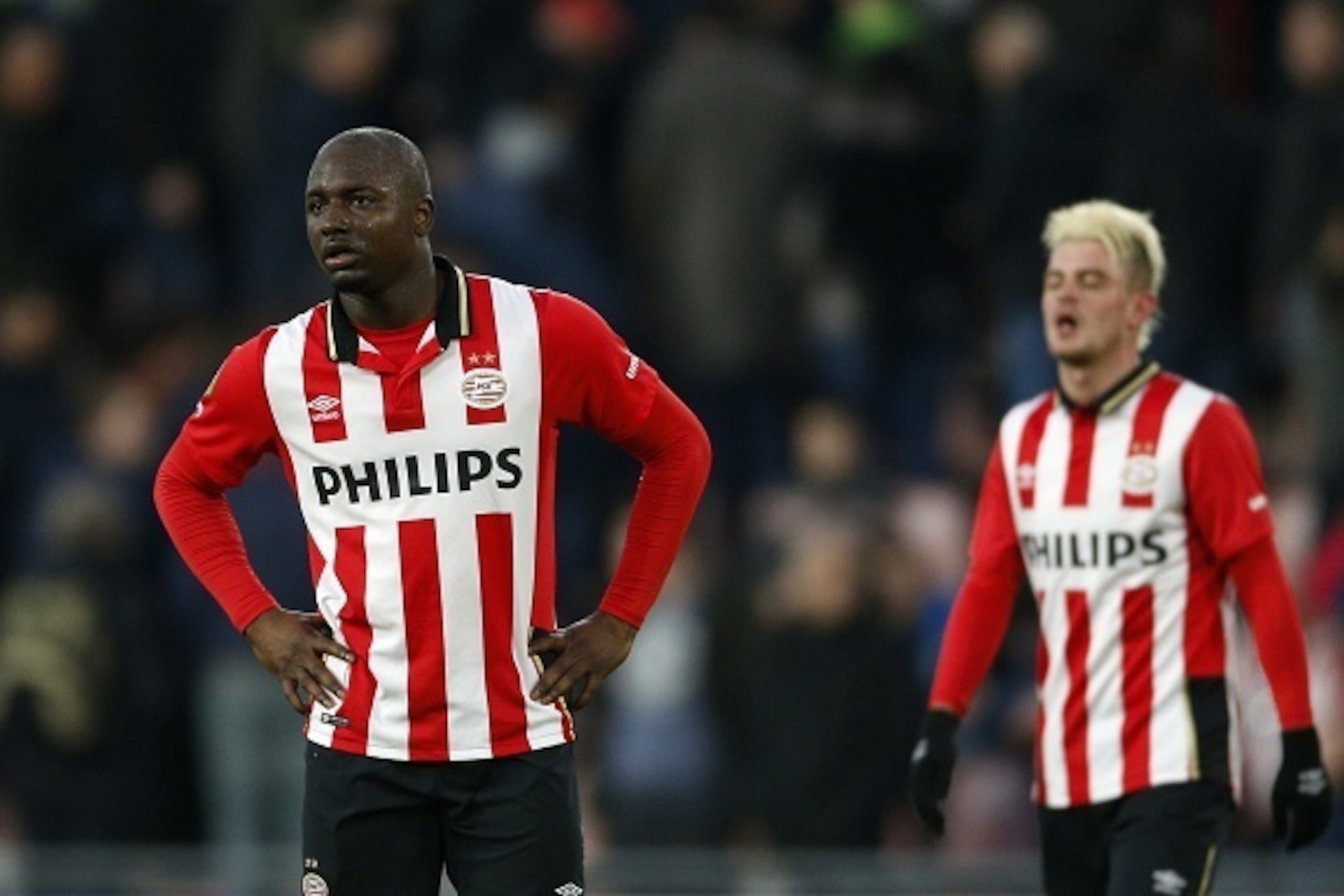 Jetro Willems of PSV (L) during the Dutch Eredivisie match between PSV Eindhoven and Ajax Amsterdam at the Phillips stadium on March 20, 2016 in Eindhoven, The Netherlands(Photo by VI Images via Getty Images) Jetro Willems of PSV (L) during the Dutch Eredivisie match between PSV Eindhoven and Ajax Amsterdam at the Phillips stadium on March 20, 2016 in Eindhoven, The Netherlands(Photo by VI Images via Getty Images)