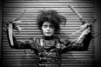 SAN DIEGO, CA - JULY 10:   (EDITORS NOTE: This image was converted to black and white. Color version is available.) Actor Micah Lee attends Edward Scissorhands 25th Anniversary with FOX Home Entertainment during Comic-Con International 2015 on July 10, 20