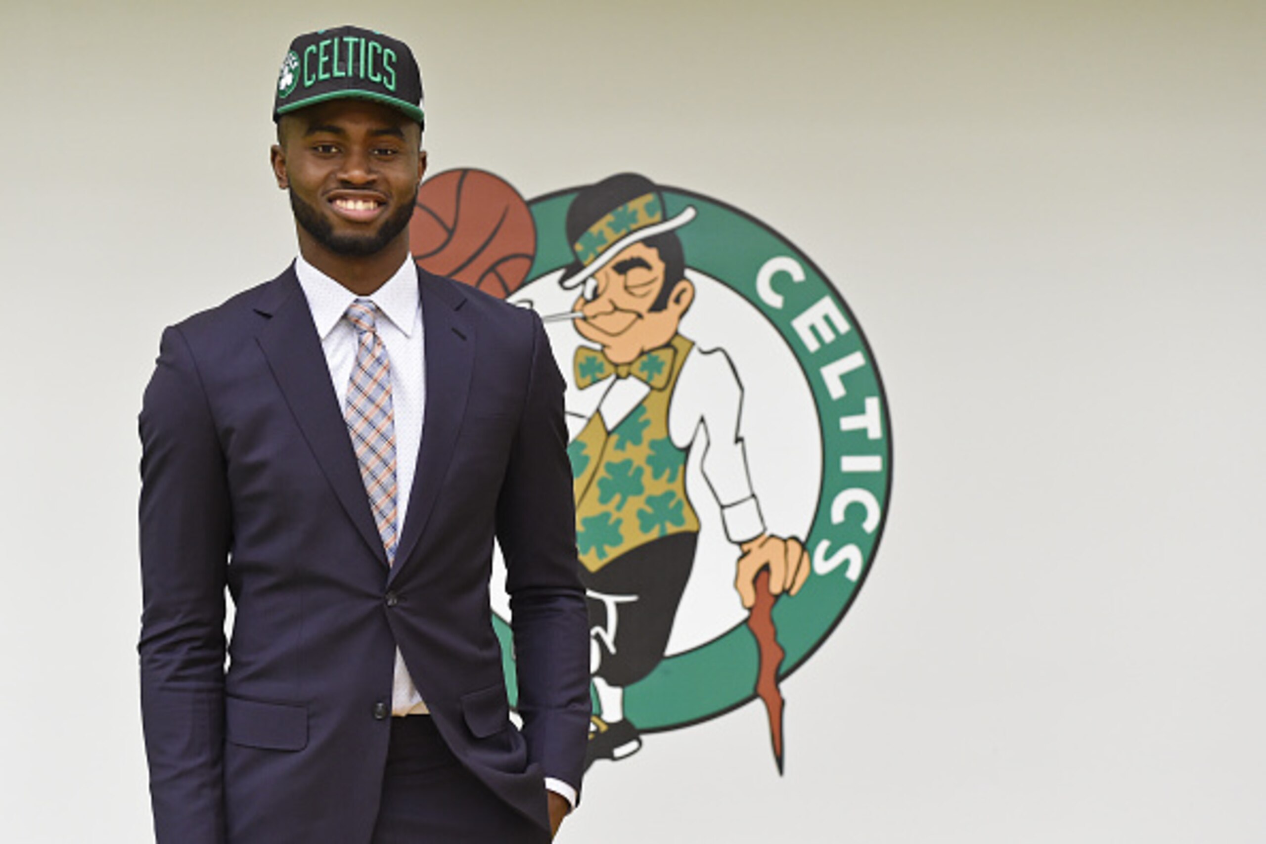 BOTON, MA - JUNE 24: Jaylen Brown poses for a portrait after being drafted by the Boston Celtics during the 2016 NBA Draft on June 24, 2016 at TD Garden in Boston, Massachusetts. NOTE TO USER: User expressly acknowledges and agrees that, by downloading a BOTON, MA - JUNE 24: Jaylen Brown poses for a portrait after being drafted by the Boston Celtics during the 2016 NBA Draft on June 24, 2016 at TD Garden in Boston, Massachusetts. NOTE TO USER: User expressly acknowledges and agrees that, by downloading a
