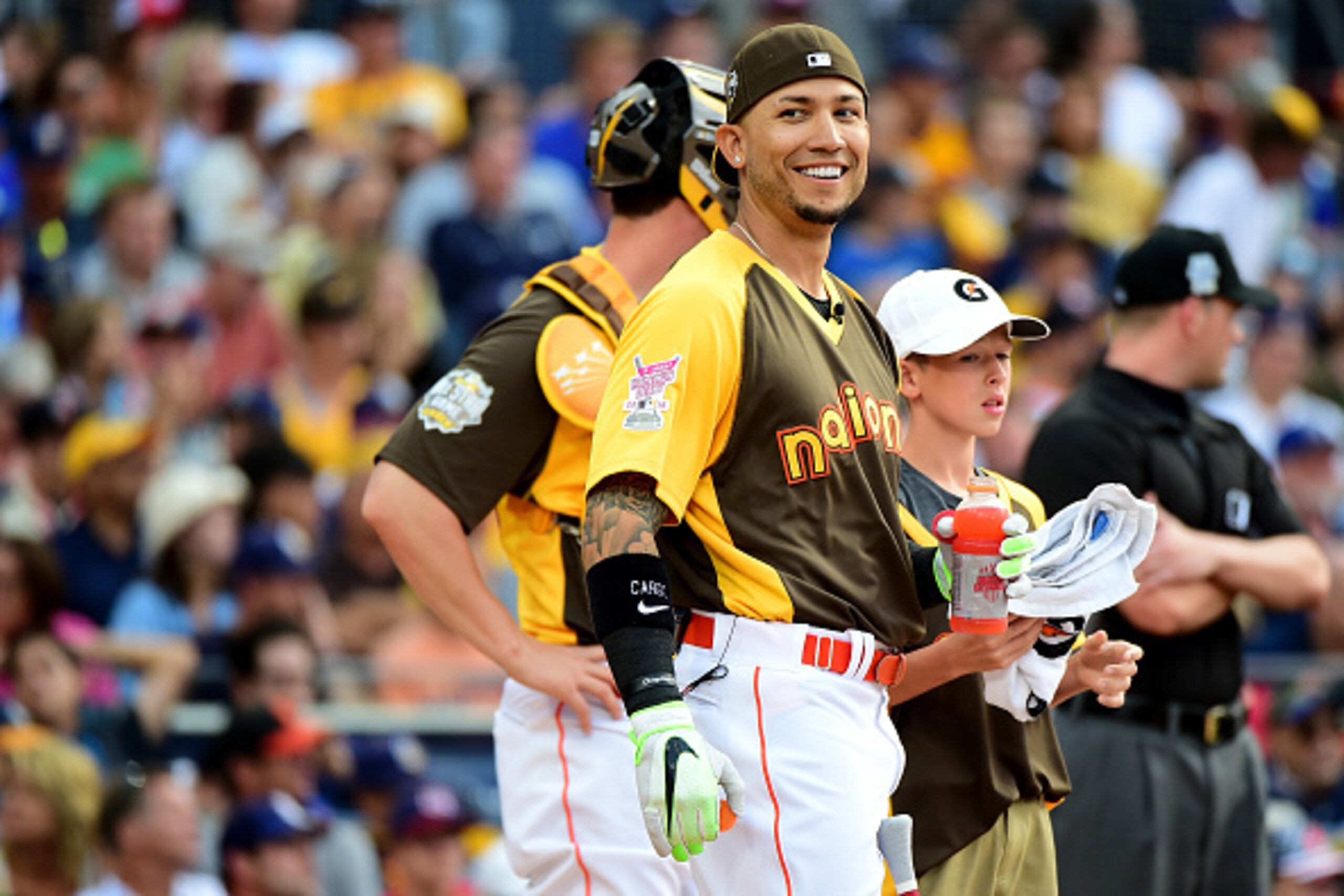 SAN DIEGO, CA - JULY 11: Carlos Gonzalez #5 of the Colorado Rockies competes during the T-Mobile Home Run Derby at PETCO Park on July 11, 2016 in San Diego, California. (Photo by Harry How/Getty Images) SAN DIEGO, CA - JULY 11: Carlos Gonzalez #5 of the Colorado Rockies competes during the T-Mobile Home Run Derby at PETCO Park on July 11, 2016 in San Diego, California. (Photo by Harry How/Getty Images)