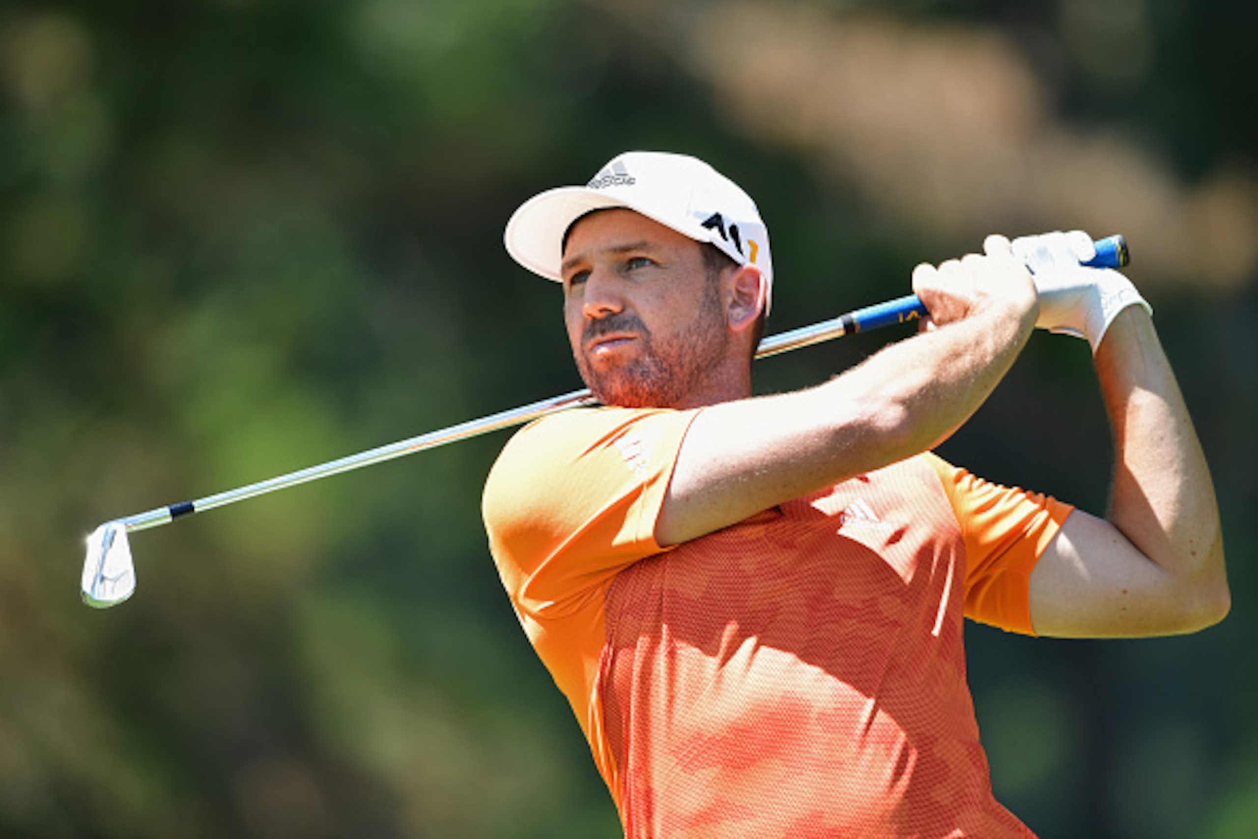 SPRINGFIELD, NJ - JULY 26:  Sergio Garcia of Spain hits a shot during a practice round prior to the 2016 PGA Championship at Baltusrol Golf Club on July 26, 2016 in Springfield, New Jersey.  (Photo by Stuart Franklin/Getty Images)