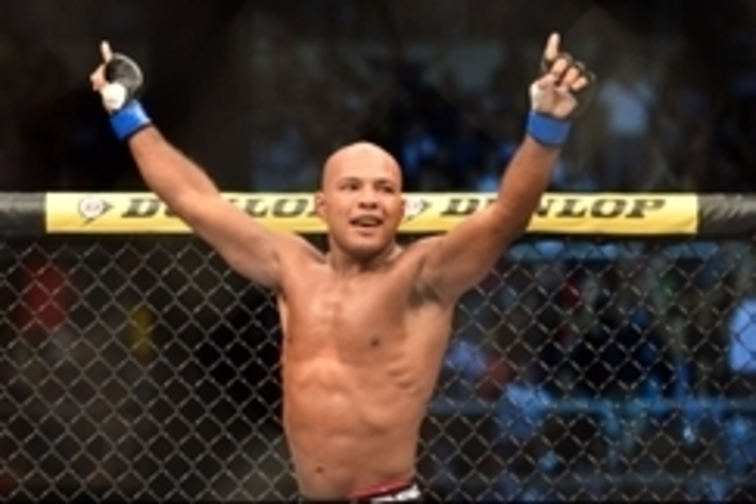 Oct 25, 2014; Rio de Janeiro, Brazil; Wilson Reis (blue gloves) reacts after his fight with Scott Jorgensen (not pictured) fights against  during UFC 179 at Ginasio do Maracanazinho. Mandatory Credit: Jason Silva-USA TODAY Sports