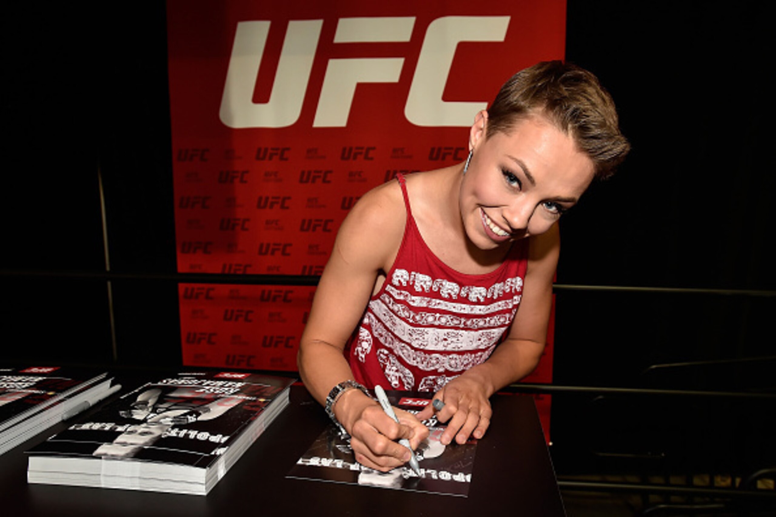 LAS VEGAS, NV - JULY 08:  Mixed martial artist Rose Namajunas attends the UFC Fan Expo at the Las Vegas Convention Center on July 8, 2016 in Las Vegas, Nevada.  (Photo by David Becker/Zuffa LLC/Zuffa LLC via Getty Images)