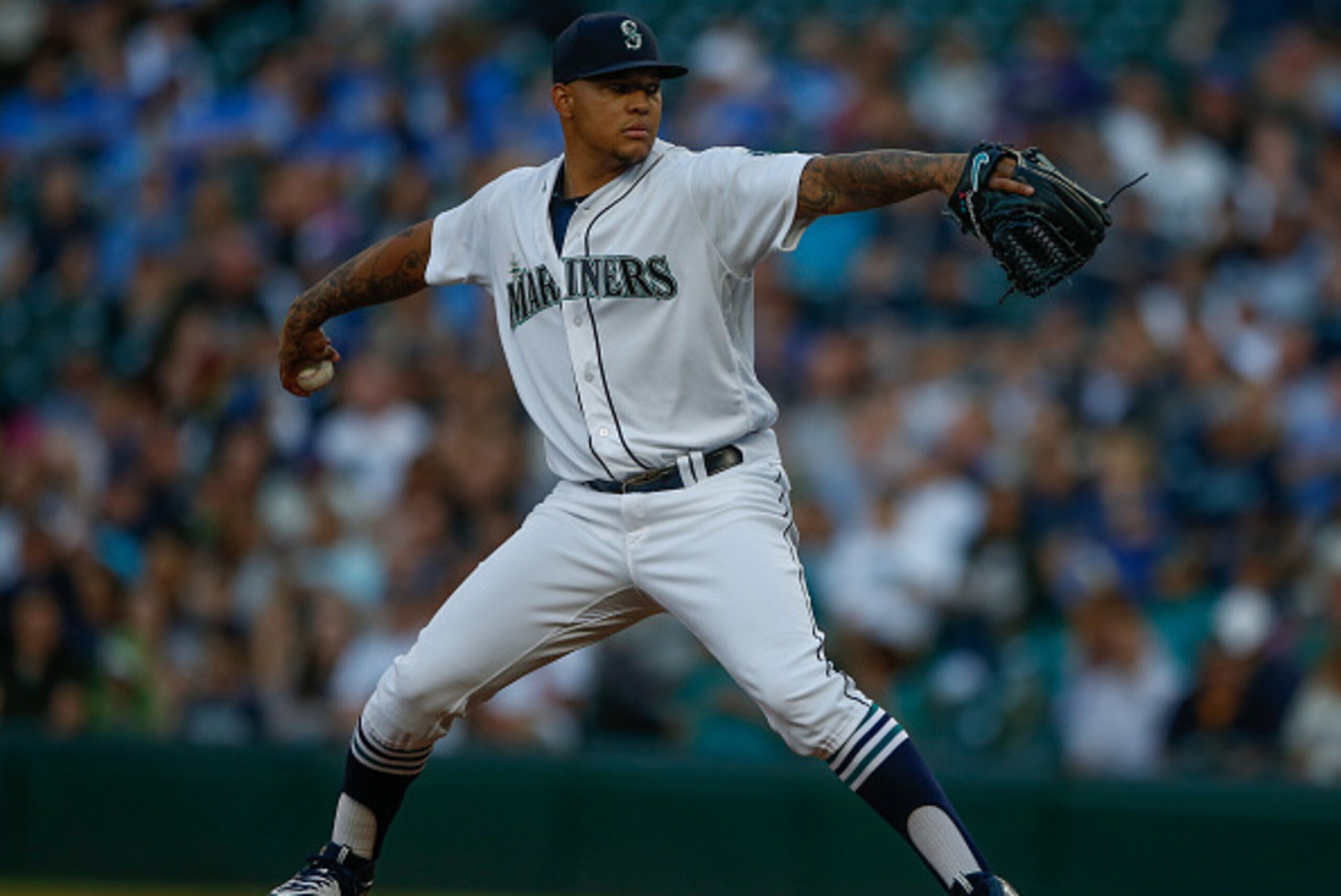 SEATTLE, WA - JUNE 30:  Taijuan Walker #44 of the Seattle Mariners pitches against the Baltimore Orioles at Safeco Field on June 30, 2016 in Seattle, Washington.  (Photo by Otto Greule Jr/Getty Images)