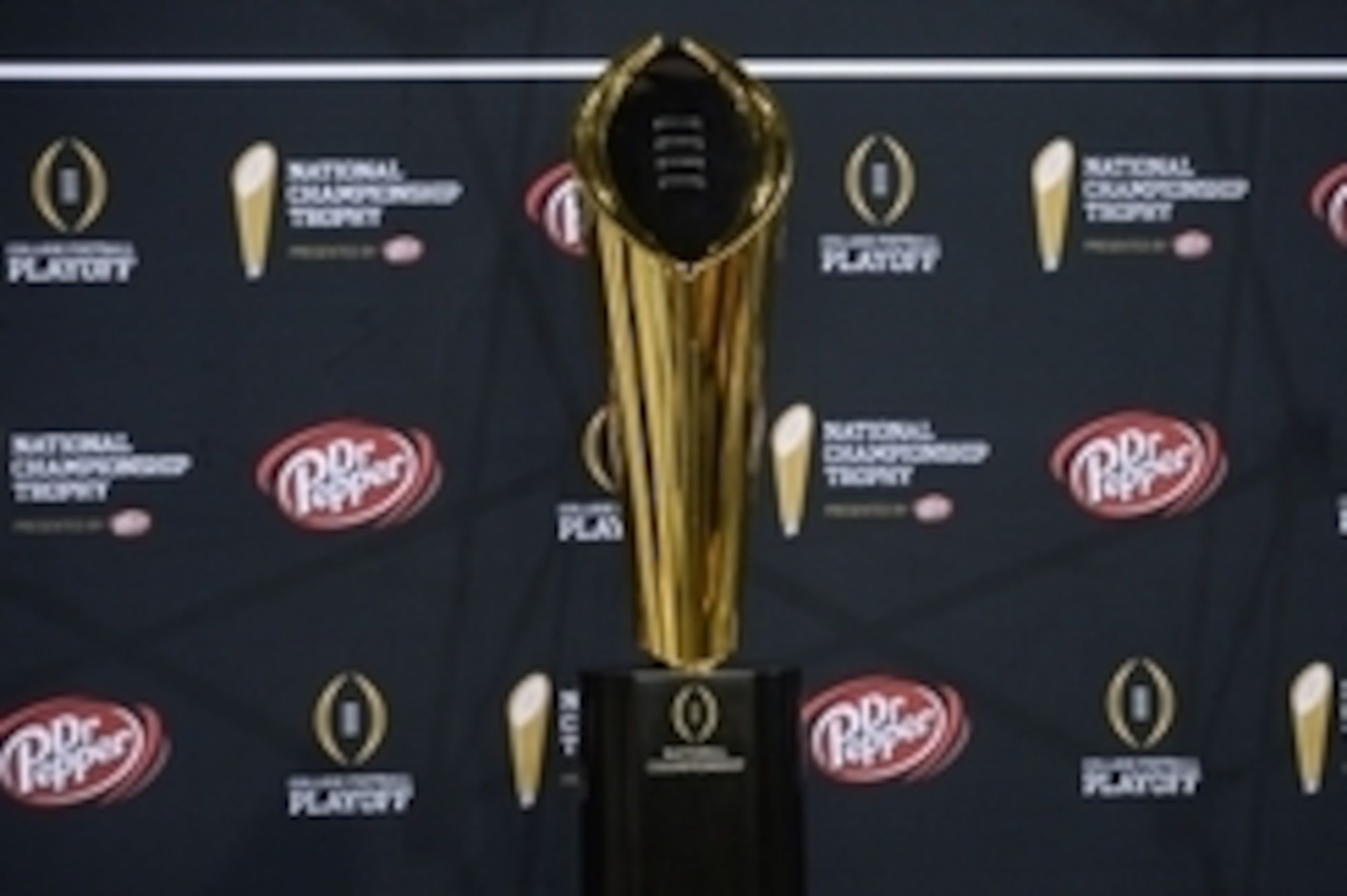 Jan 9, 2016; Phoenix, AZ, USA; General view of the college football playoff trophy during media day at Phoenix Convention Center. Mandatory Credit: Joe Camporeale-USA TODAY Sports