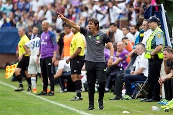 Conte on the touchline during Saturday's clash.