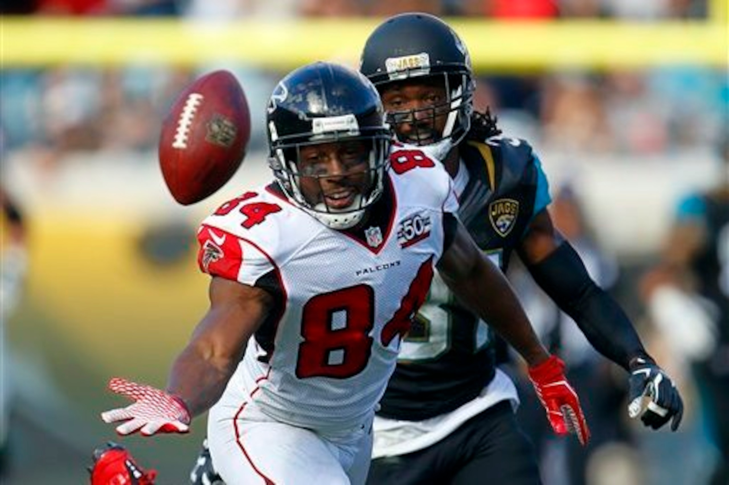 Roddy White had the fewest catches in nine seasons for the Falcons in 2015.