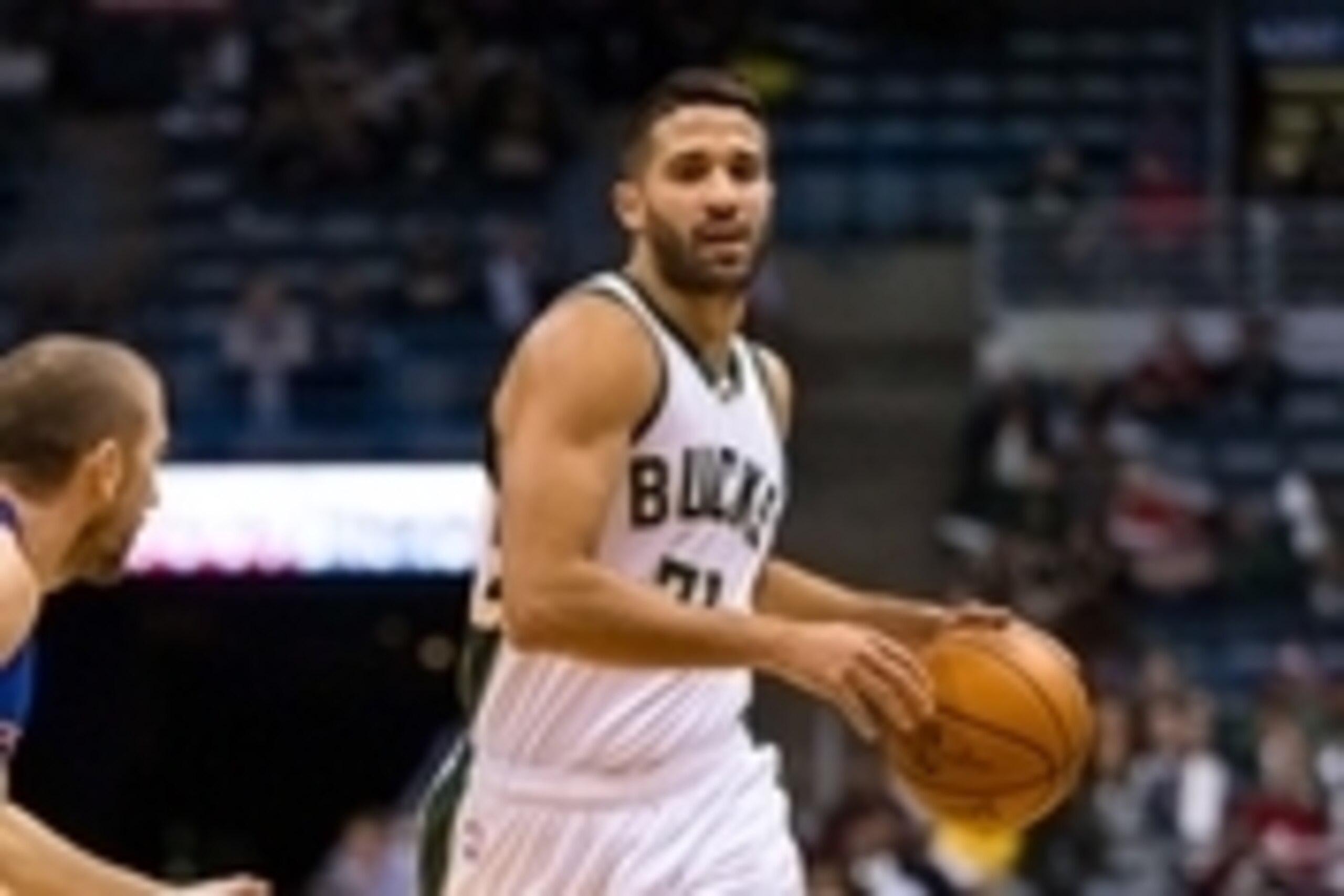 Nov 23, 2015; Milwaukee, WI, USA; Milwaukee Bucks guard Greivis Vasquez (21) during the game against the Detroit Pistons at BMO Harris Bradley Center. Milwaukee won 109-88.  Mandatory Credit: Jeff Hanisch-USA TODAY Sports