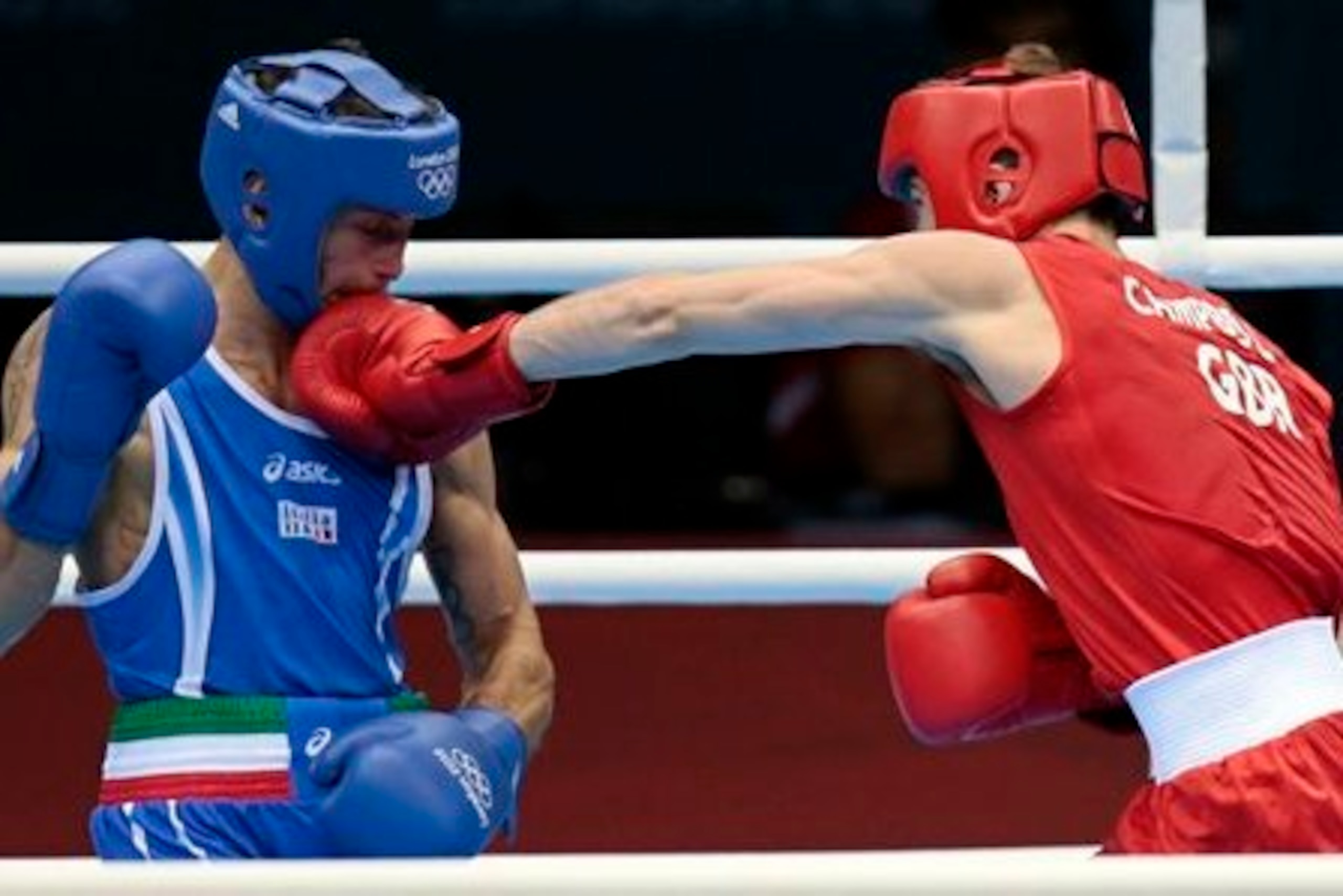 Luke Campbell (right) in his amateur days.
