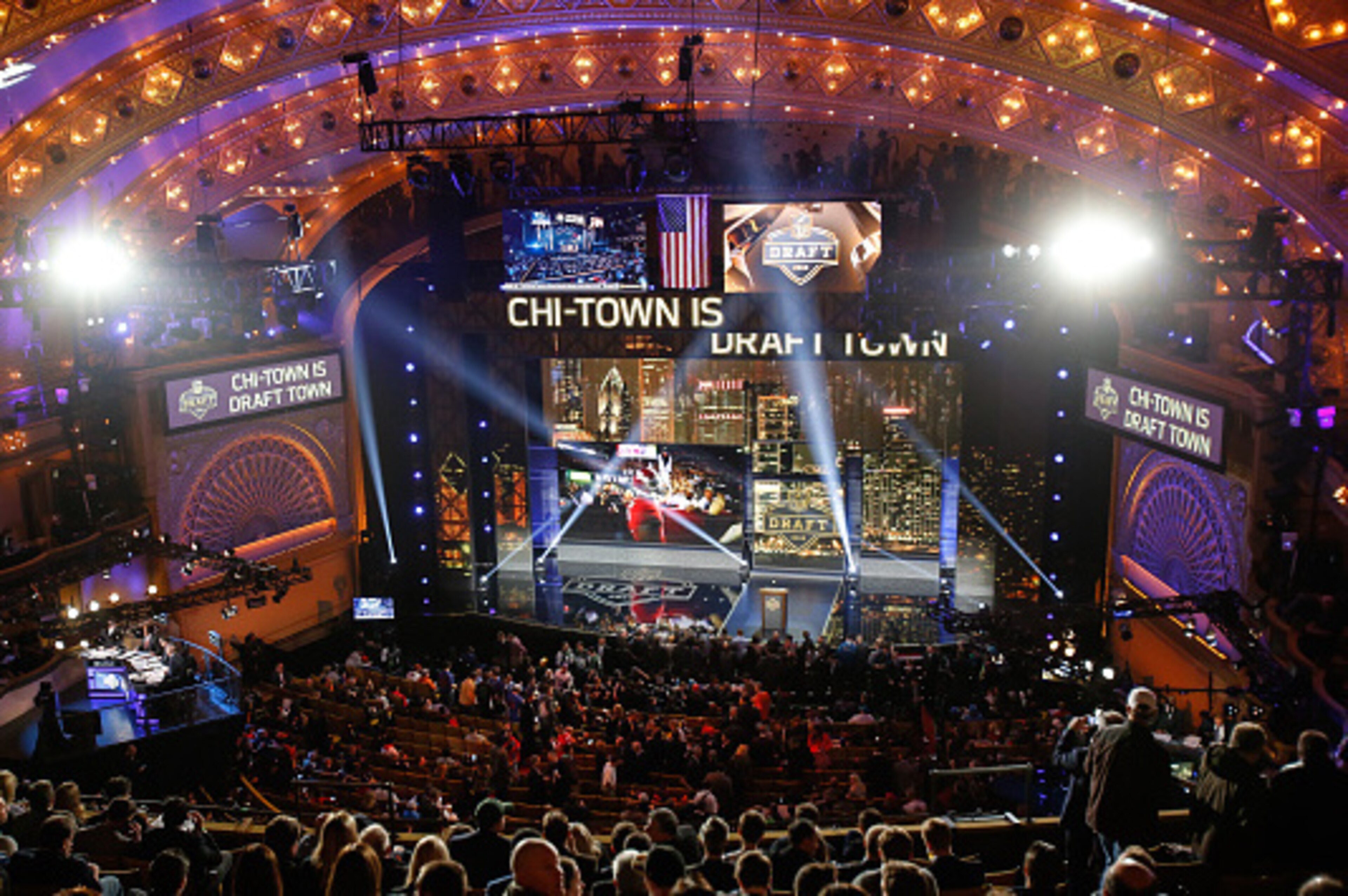 CHICAGO, IL - APRIL 30:  A general view prior to the start of the first round of the 2015 NFL Draft at the Auditorium Theatre of Roosevelt University on April 30, 2015 in Chicago, Illinois.  (Photo by Kena Krutsinger/Getty Images)