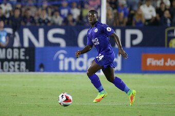 CARSON, CA - JULY 30:  Nampalys Mendy #24 of Leicester City in action against Paris Saint-Germain during the 2016 International Champions Cup at StubHub Center on July 30, 2016 in Carson, California.  (Photo by Jeff Gross/Getty Images)