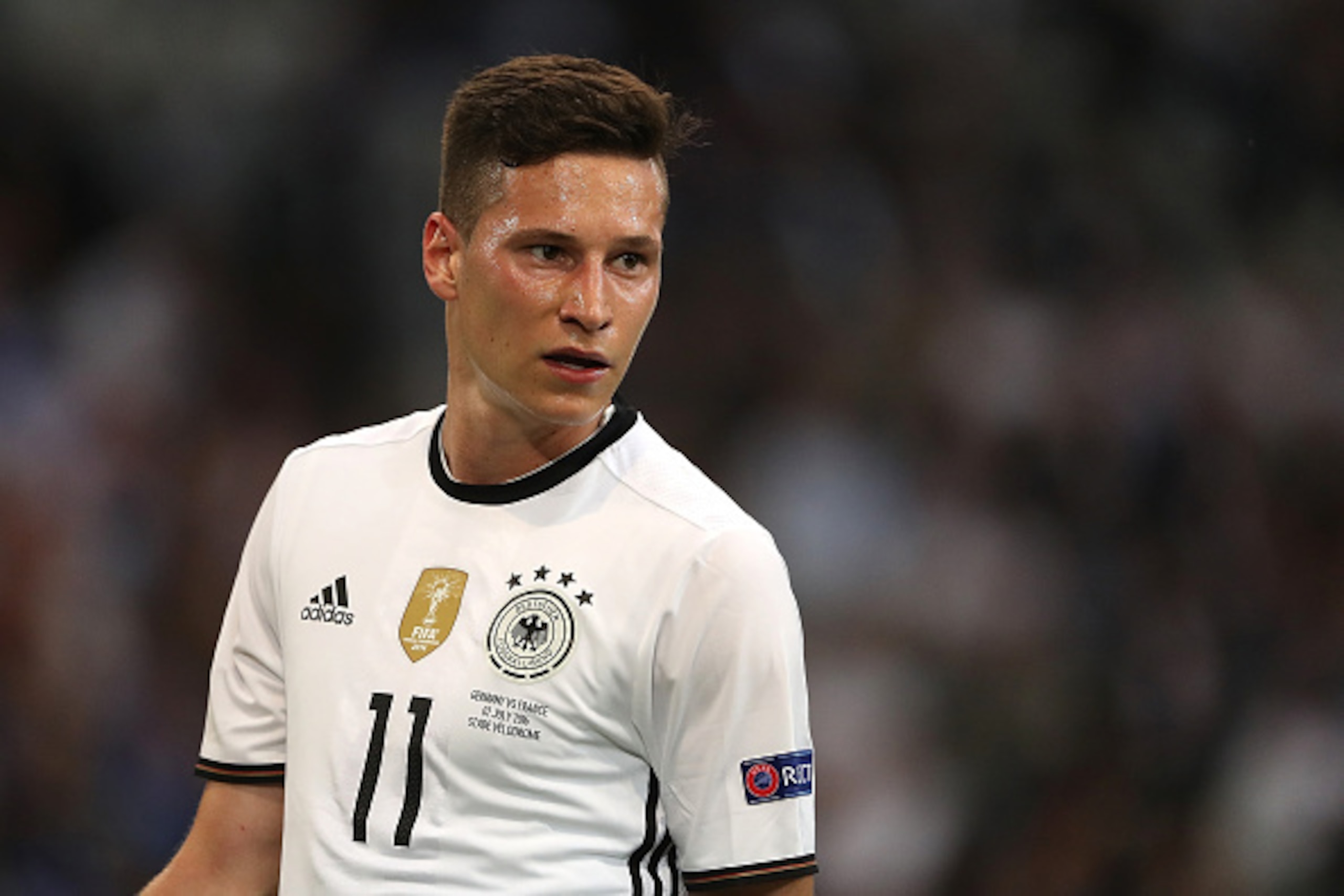 MARSEILLE, FRANCE - JULY 07:  Julian Draxler of Germany looks on during the UEFA Euro 2016 Semi Final match between Germany and France at Stade Velodrome on July 7, 2016 in Marseille, France.  (Photo by Matthew Ashton - AMA/Getty Images)