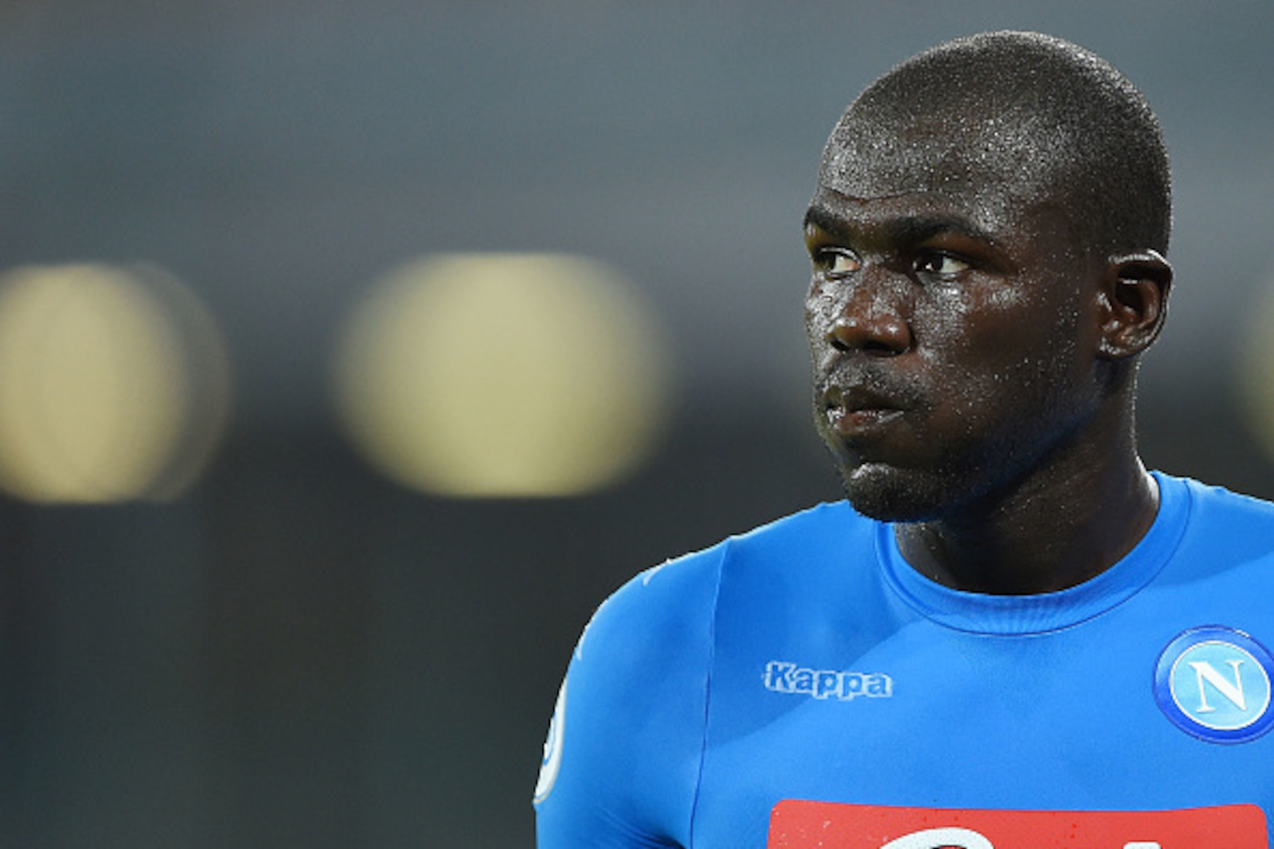 NAPLES, ITALY - AUGUST 01: Napoli's player Kalidou Koulibaly looks during the pre-season friendly match between SSC Napoli and OGC Nice at Stadio San Paolo on August 1, 2016 in Naples, Italy. (Photo by Francesco Pecoraro/Getty Images) NAPLES, ITALY - AUGUST 01: Napoli's player Kalidou Koulibaly looks during the pre-season friendly match between SSC Napoli and OGC Nice at Stadio San Paolo on August 1, 2016 in Naples, Italy. (Photo by Francesco Pecoraro/Getty Images)