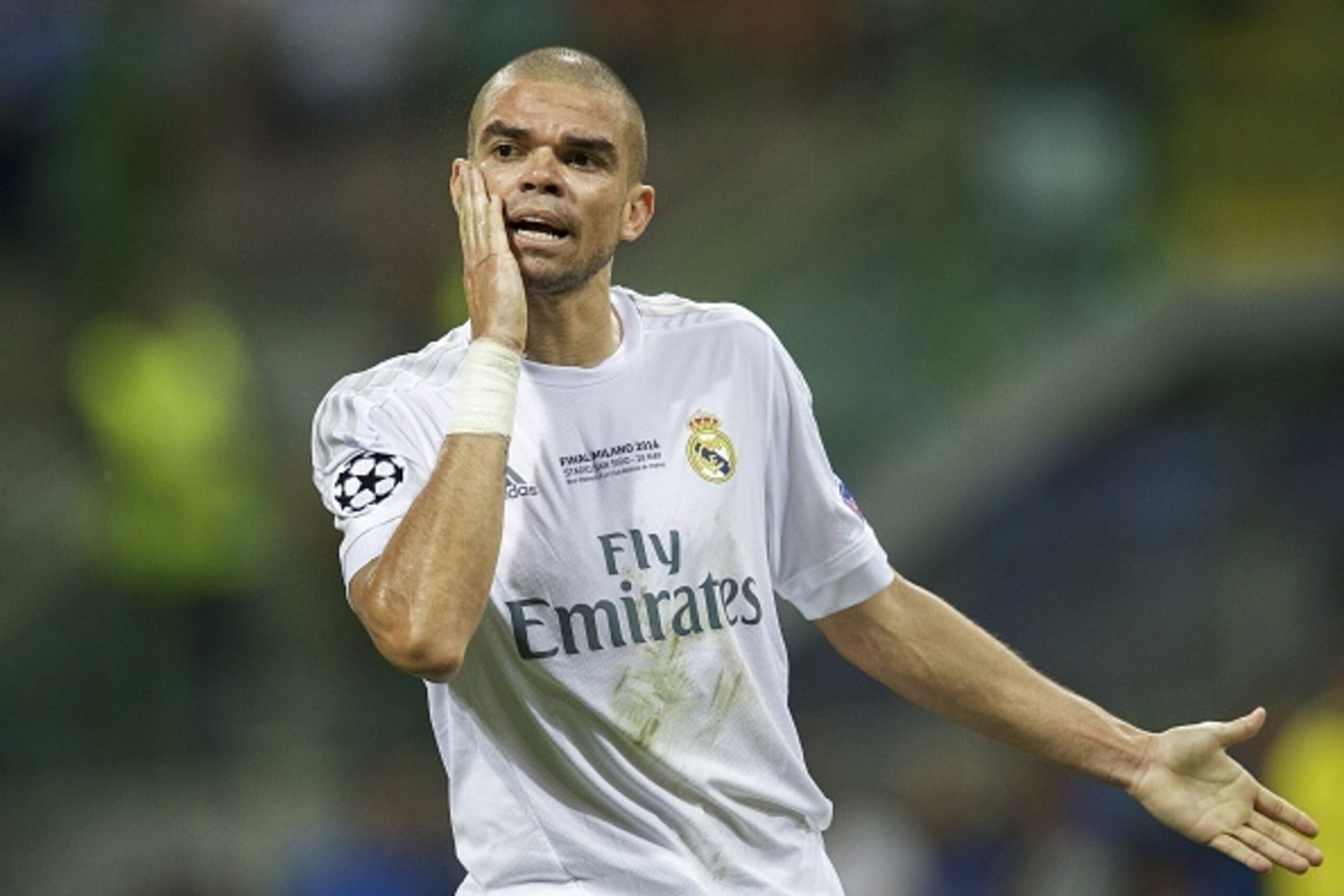 Pepe of Real Madrid during the UEFA Champions League final match between Real Madrid and Atletico Madrid on May 28, 2016 at the Giuseppe Meazza San Siro stadium in Milan, Italy.(Photo by VI Images via Getty Images) Pepe of Real Madrid during the UEFA Champions League final match between Real Madrid and Atletico Madrid on May 28, 2016 at the Giuseppe Meazza San Siro stadium in Milan, Italy.(Photo by VI Images via Getty Images)
