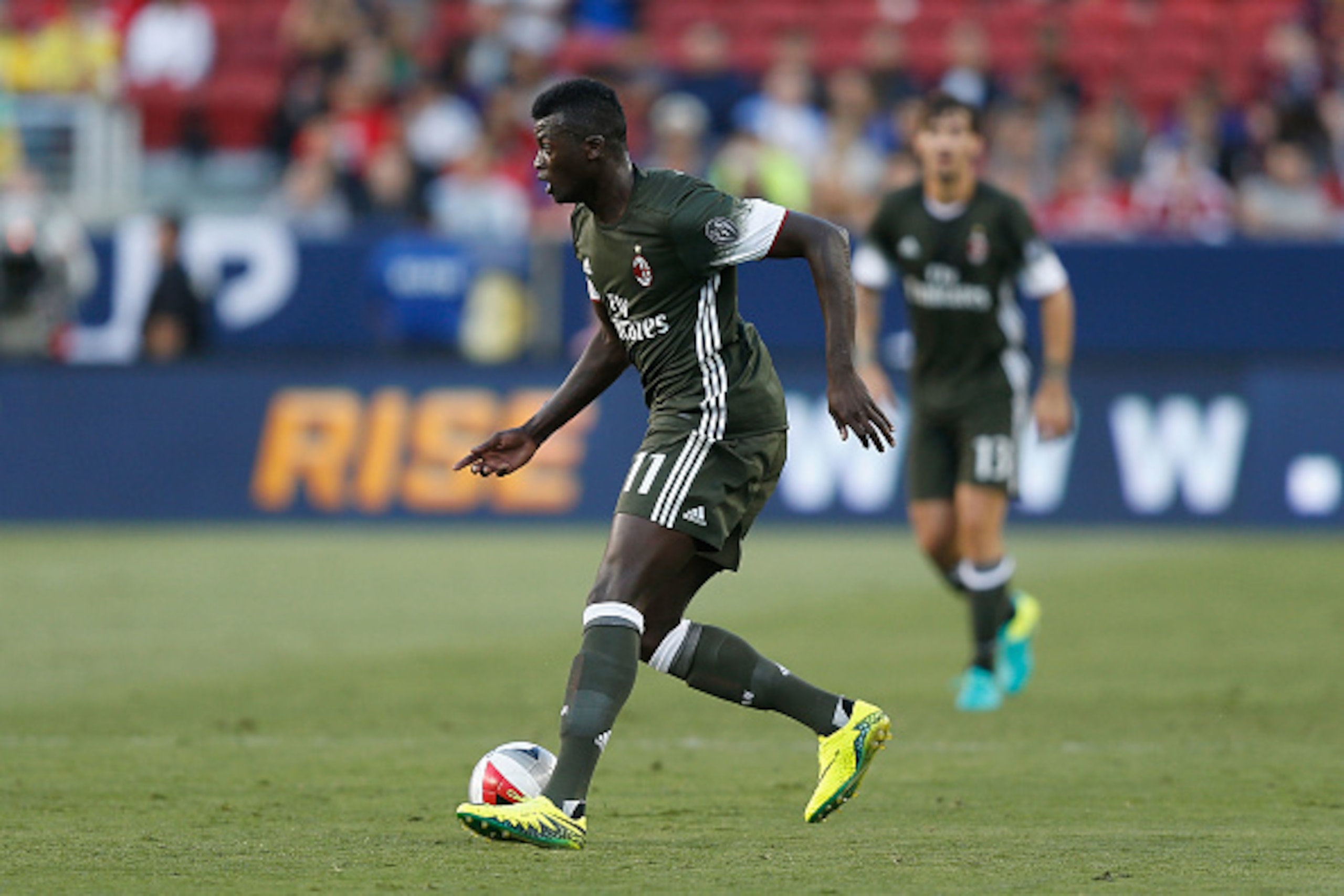 SANTA CLARA, CA - JULY 30: M'baye Niang in action against Liverpool FC during the International Champions Cup match at Levi's Stadium on July 30, 2016 in Santa Clara, California. (Photo by Lachlan Cunningham/Getty Images)