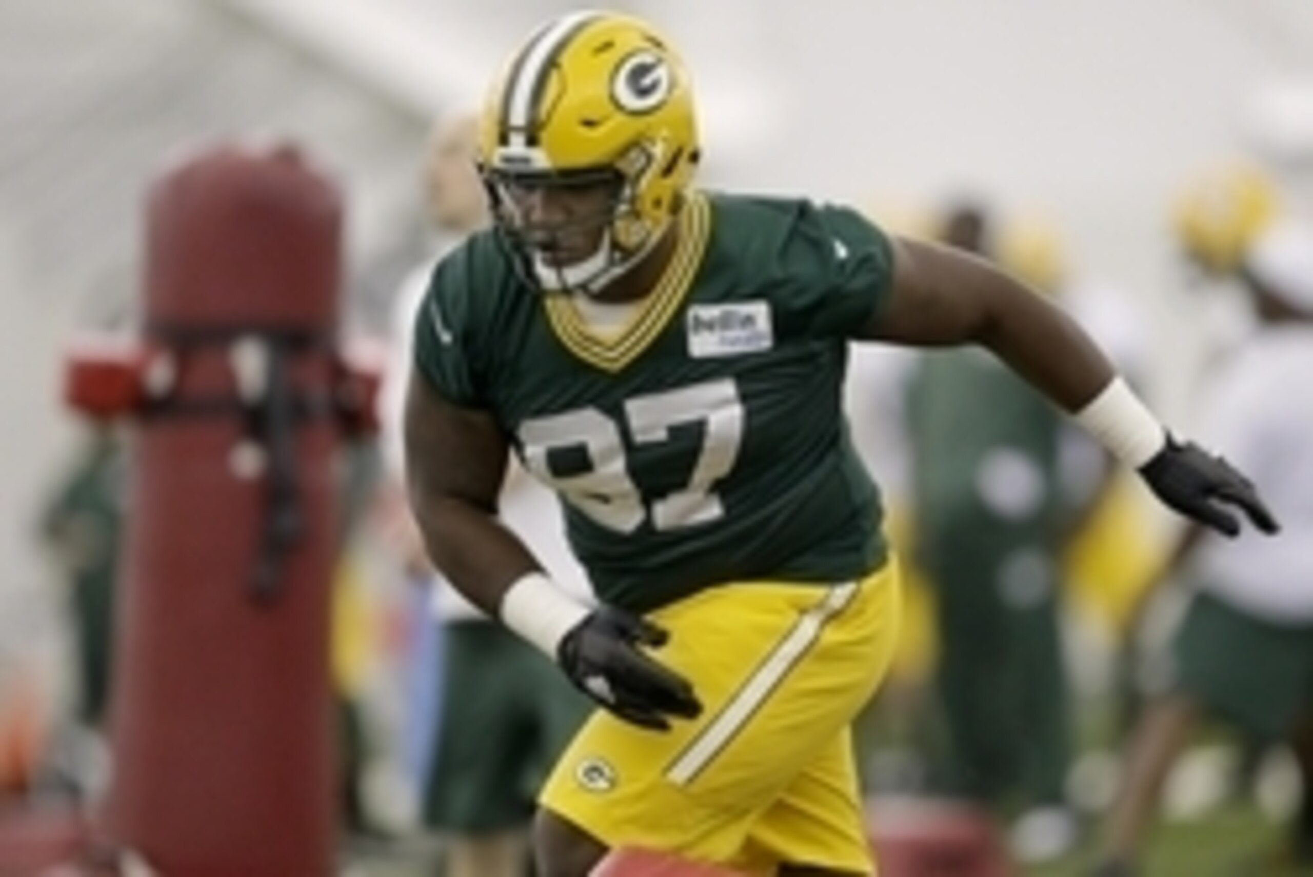 May 6, 2016; Green Bay, WI, USA; Green Bay Packers first round pick Kenny Clark during rookie minicamp. Mandatory Credit: Mark Hoffman/Milwaukee Journal Sentinel via USA TODAY NETWORK