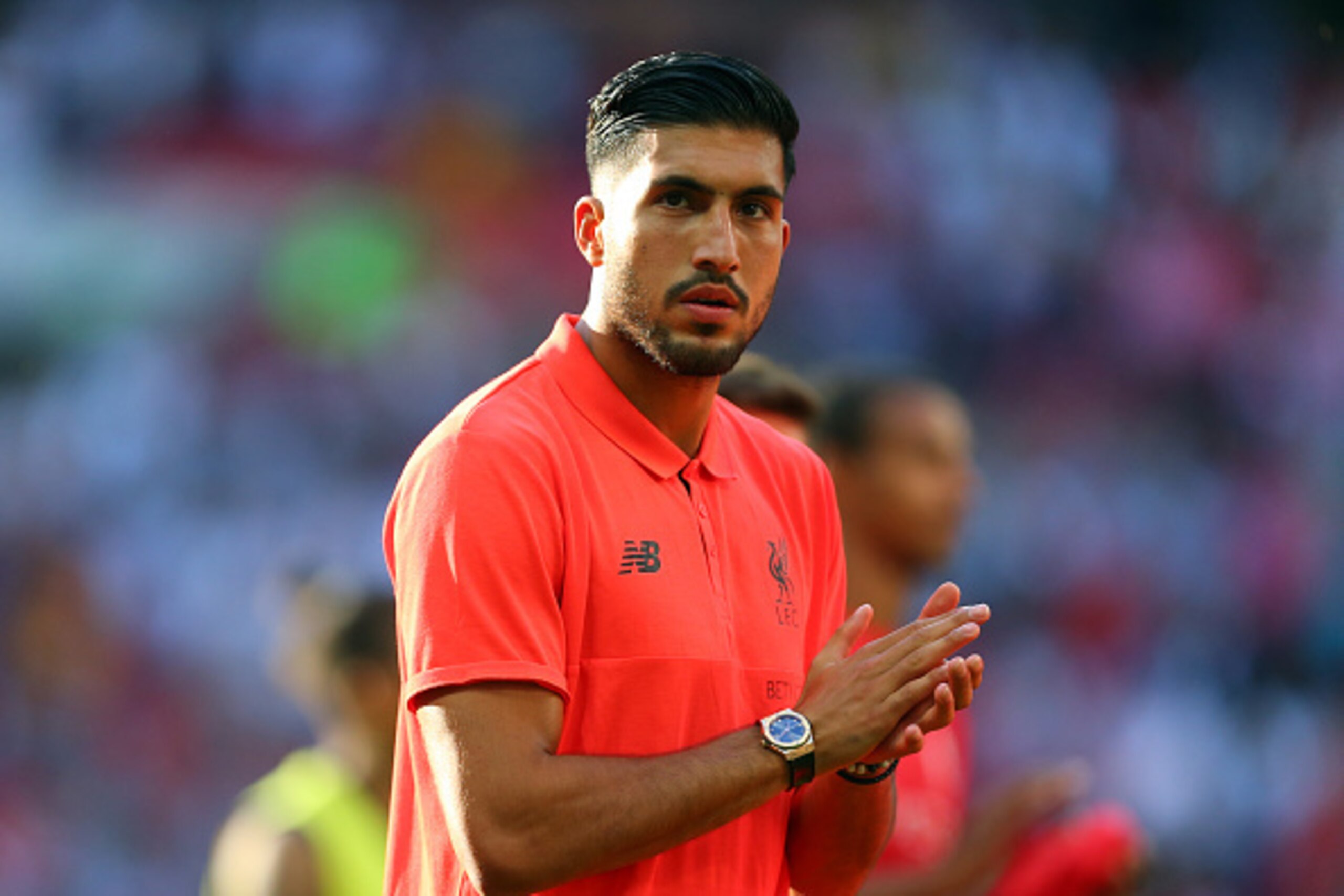LONDON, ENGLAND - AUGUST 06: Emre Can of Liverpool during the International Champions Cup 2016 match between Liverpool and Barcelona at Wembley Stadium on August 6, 2016 in London, England. (Photo by Catherine Ivill - AMA/Getty Images)