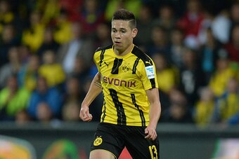 ALTACH, AUSTRIA - AUGUST 05: Raphael Guerreiro of Dortmund in action during the friendly match between AFC Sunderland v Borussia Dortmund at Cashpoint Arena on August 5, 2016 in Altach, Austria.  (Photo by Deniz Calagan/Getty Images)