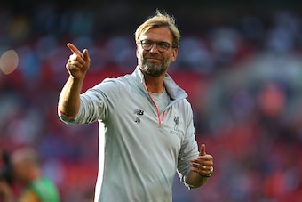 LONDON, ENGLAND - AUGUST 06: Jurgen Klopp manager of Liverpool during the International Champions Cup 2016 match between Liverpool and Barcelona at Wembley Stadium on August 6, 2016 in London, England. (Photo by Catherine Ivill - AMA/Getty Images)