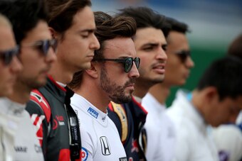 HOCKENHEIM, GERMANY - JULY 31: Fernando Alonso of Spain and McLaren Honda on the grid before the Formula One Grand Prix of Germany at Hockenheimring on July 31, 2016 in Hockenheim, Germany.  (Photo by Charles Coates/Getty Images)