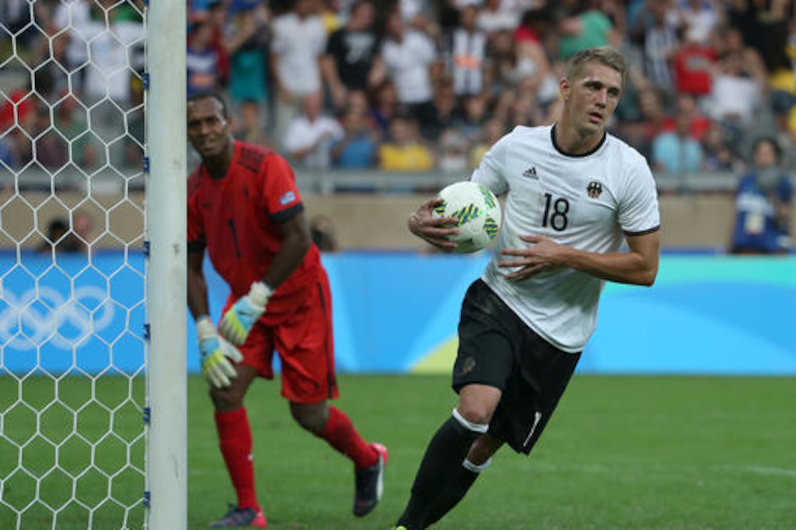 Nils Petersen put five past Fiji.