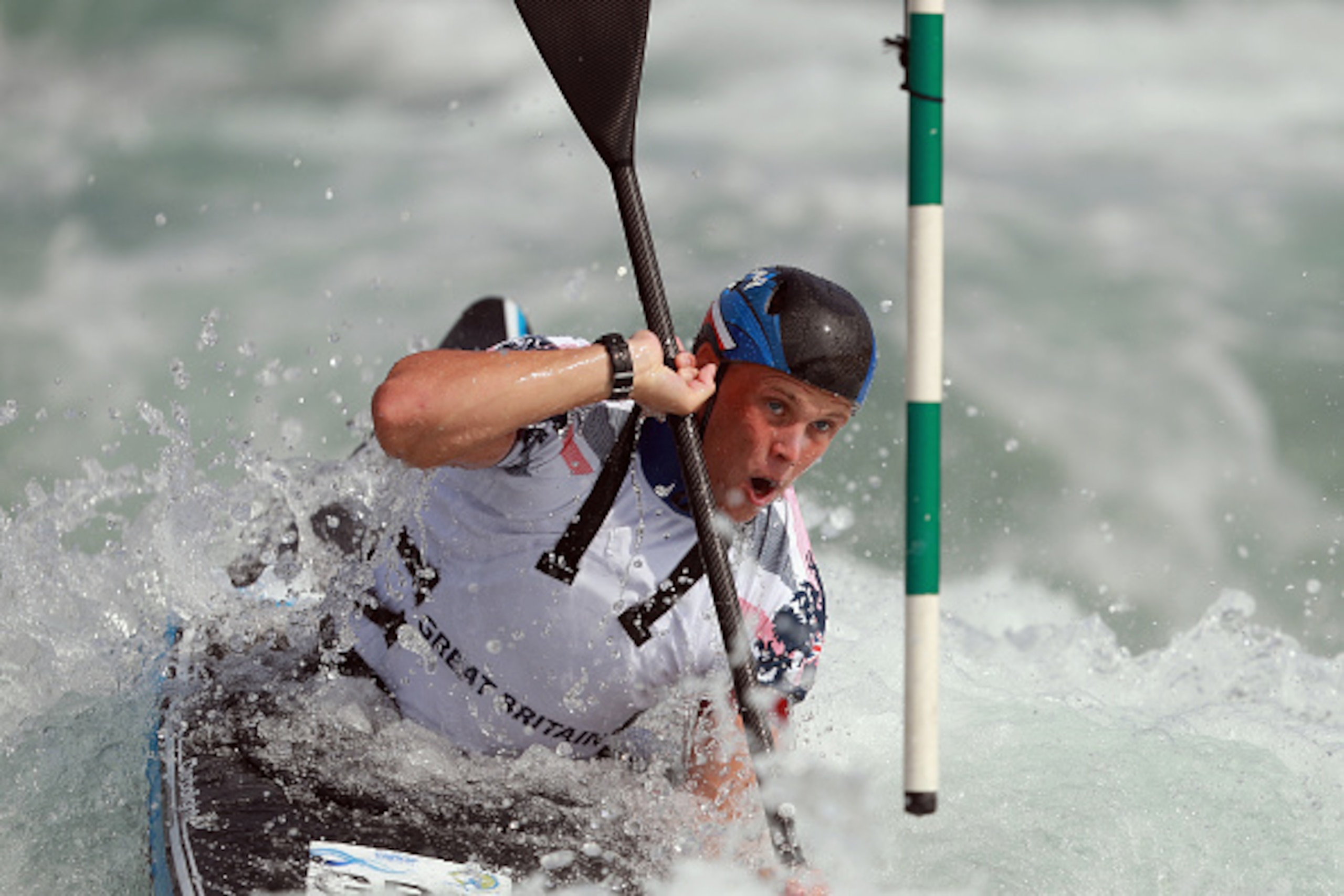LONDON, ENGLAND - JULY 20:  Joe Clarke of Great Britain competes at Lee Valley White Water Centre on July 20, 2016 in London, England.  (Photo by Bryn Lennon/Getty Images)