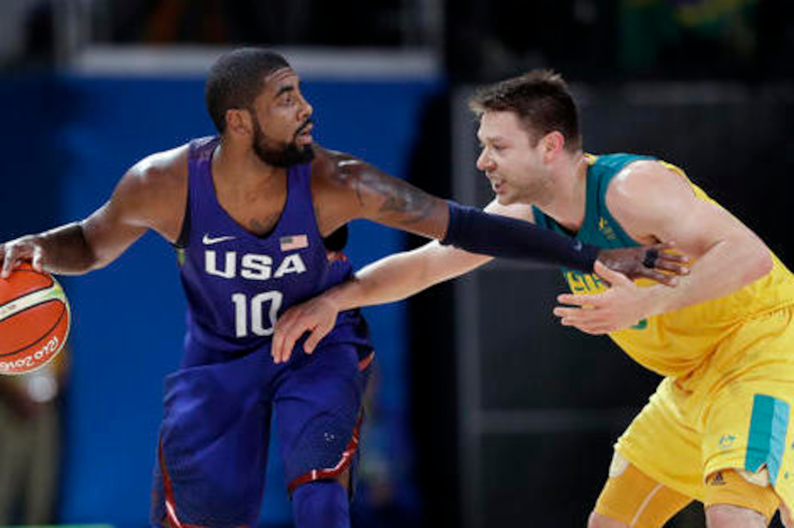 Strong defense from Matthew Dellavedova gave Kyrie Irving and the Americans fits all evening.