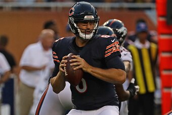 CHICAGO, IL - AUGUST 11:  Jay Cutler #6 of the Chicago Bears passes against the Denver Broncos
at Soldier Field on August 11, 2016 in Chicago, Illinois.  (Photo by Jonathan Daniel/Getty Images)