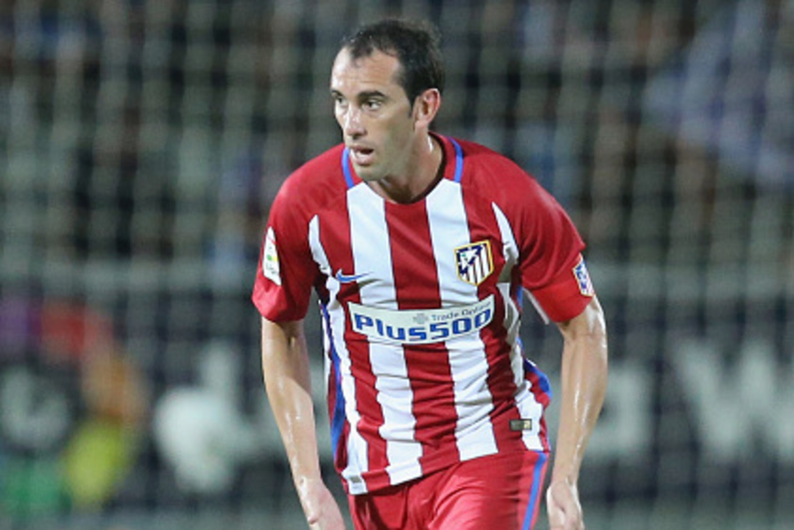 COSENZA, ITALY - AUGUST 06:  Diego Godin of Atletico de Madrid during pres-season friendly match between FC Crotone and Club Atletico de Madrid at Stadio Comunale Gigi Marulla on August 6, 2016 in Cosenza, Italy.  (Photo by Maurizio Lagana/Getty Images)