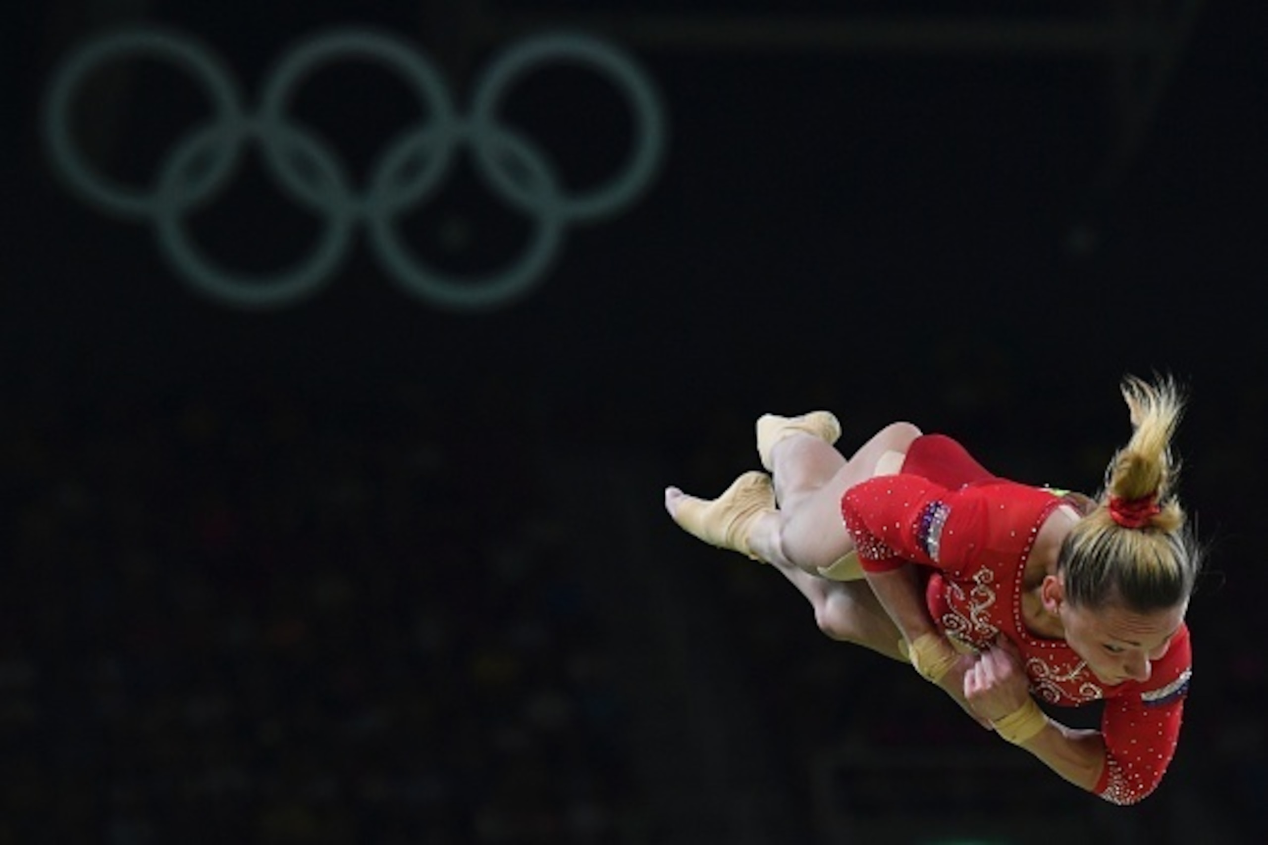 Russia's Maria Paseka competes in the women's vault event final of the Artistic Gymnastics at the Olympic Arena during the Rio 2016 Olympic Games in Rio de Janeiro on August 14, 2016. / AFP / Ben STANSALL        (Photo credit should read BEN STANSALL/AFP/