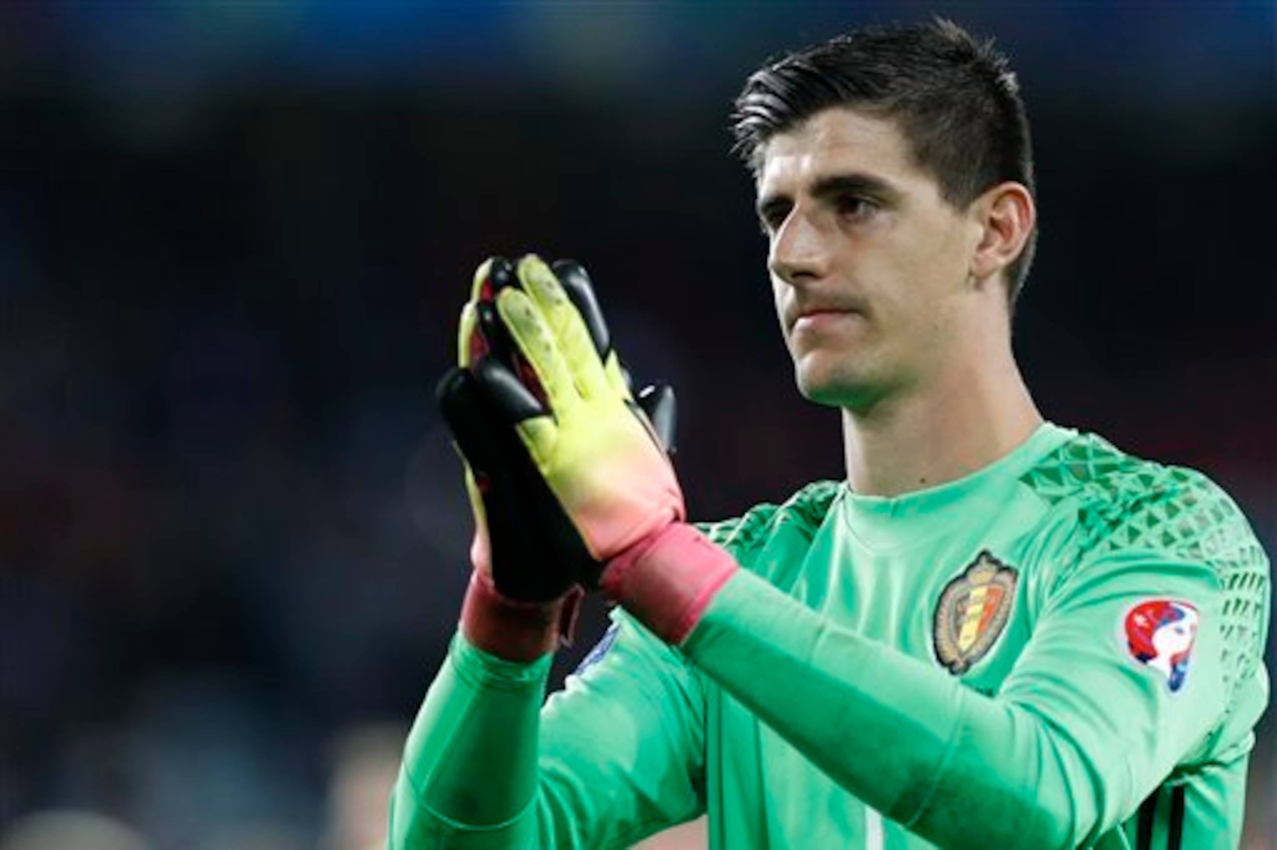 Courtois in action at Euro 2016.