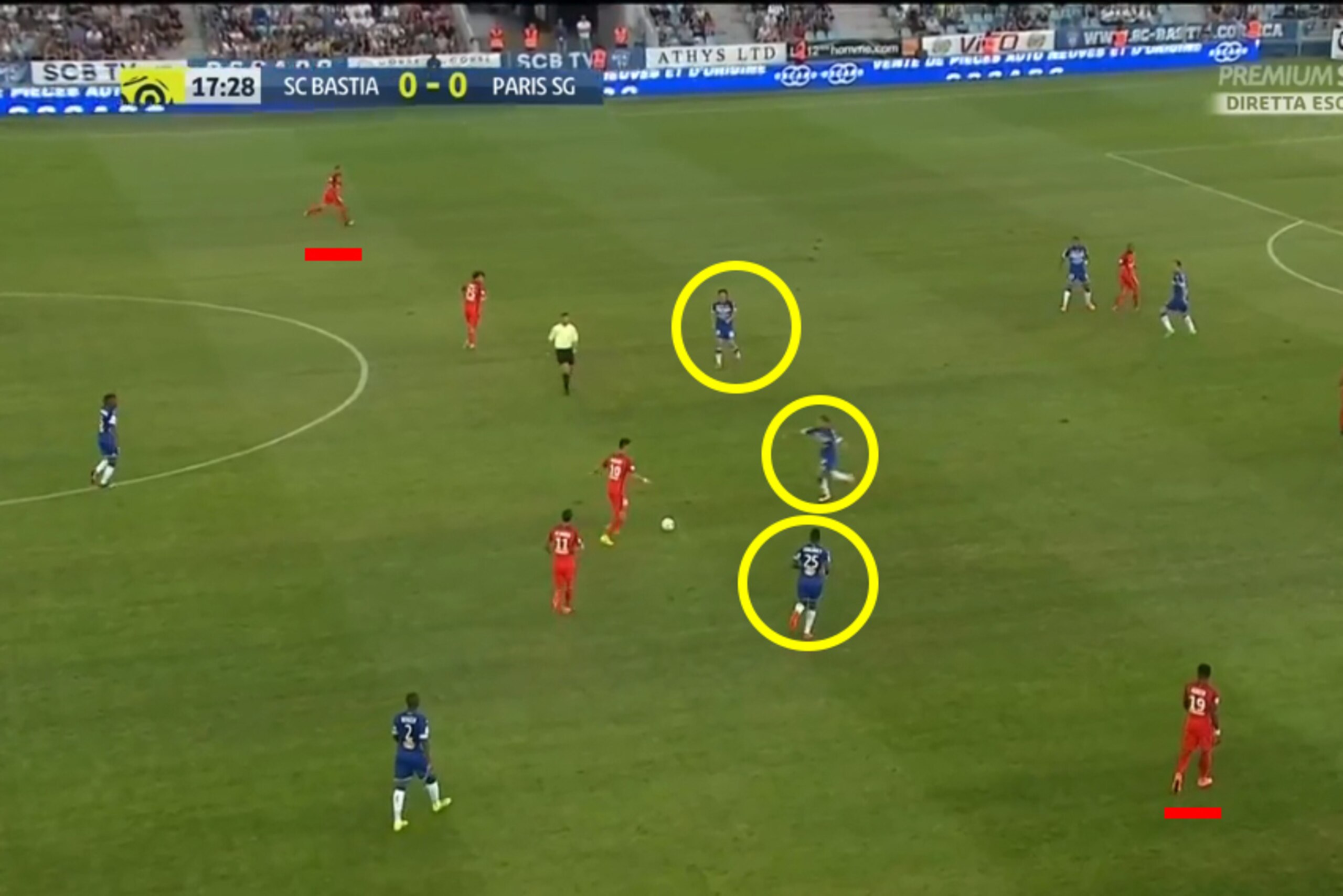 Bastia limited PSG's space.