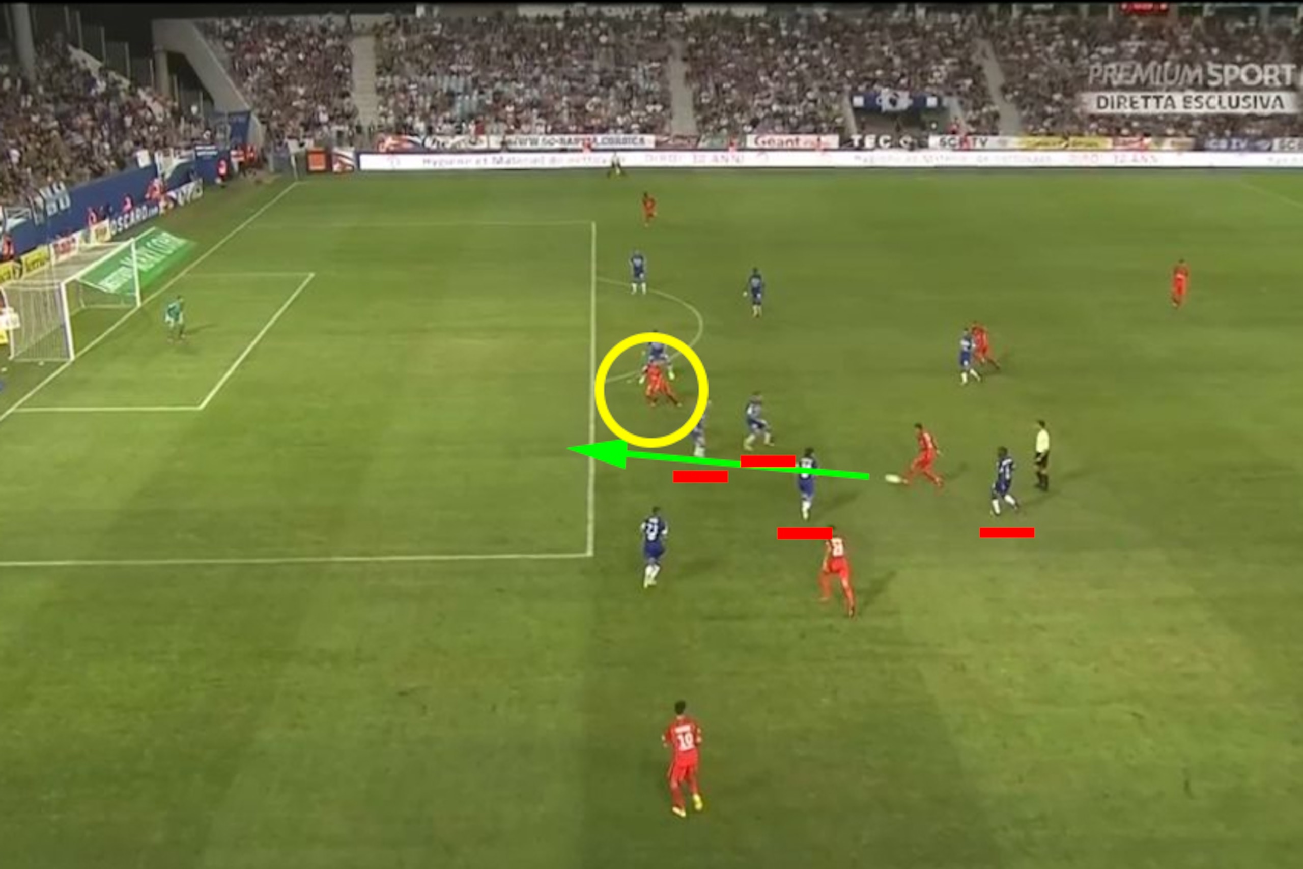 Jese's movement created the goal.