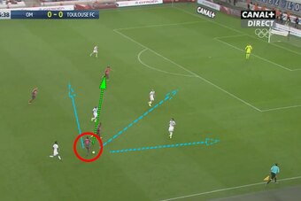 Edouard's first attack with Toulouse