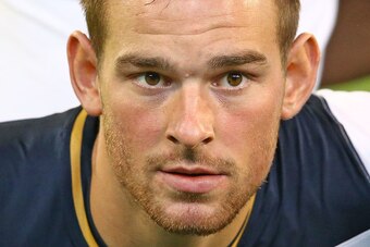 MELBOURNE, AUSTRALIA - JULY 29:  Vincent Janssen of Tottenham Hotspur looks on during 2016 International Champions Cup Australia match between Tottenham Hotspur and Atletico de Madrid at the Melbourne Cricket Ground on July 29, 2016 in Melbourne, Australi
