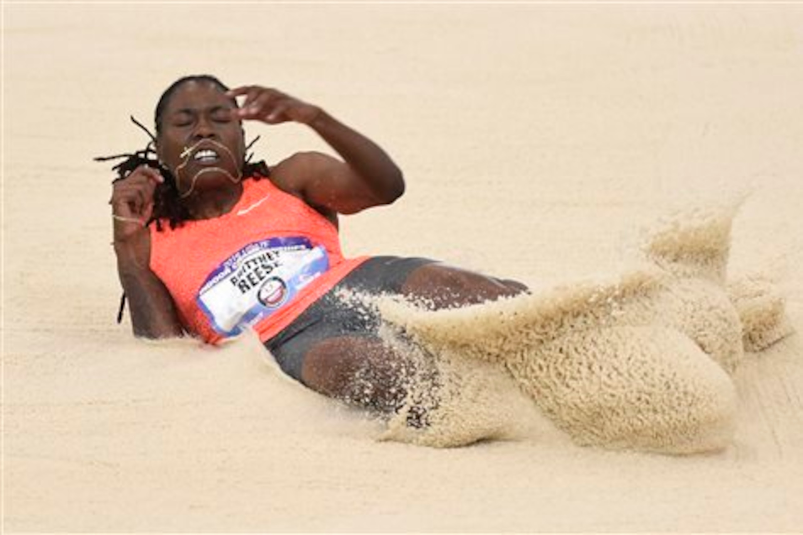 Brittany Reese is going for gold in the long jump.