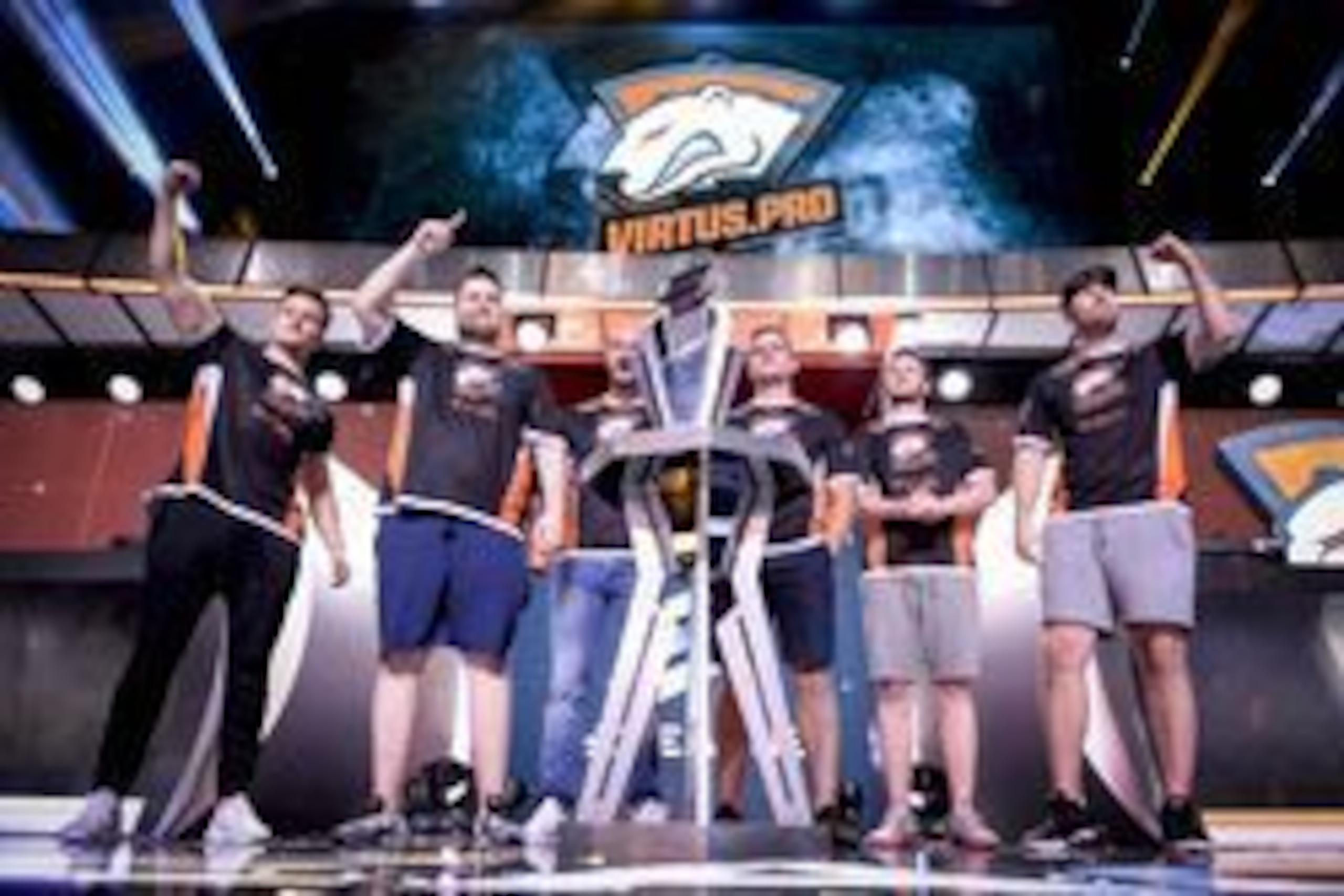 July 30, 2016; Atlanta, GA, USA; Virtus Pro celebrates after winning the ELEAGUE season one championship game at Cobb Energy Performing Arts Centre. Mandatory Credit: Edward M. Pio Roda/Turner Sports via USA TODAY Sports