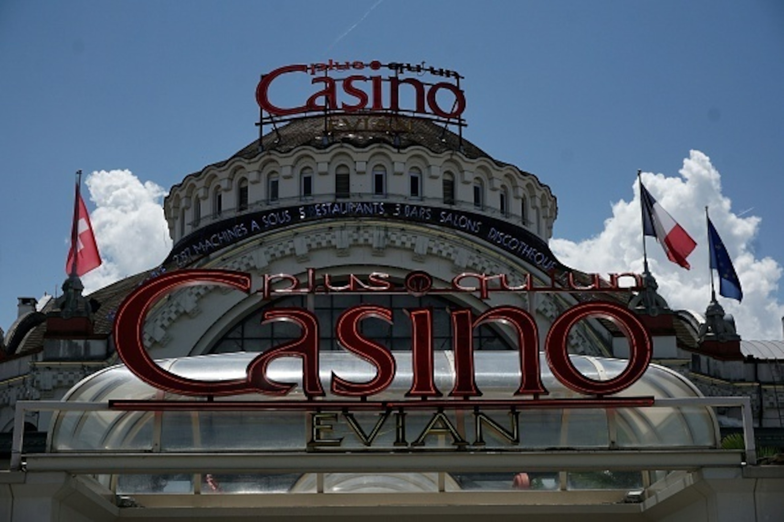 A picture shows the casino in Evian-les-Bains, central-eastern France, on June 7, 2016. / AFP / PATRIK STOLLARZ        (Photo credit should read PATRIK STOLLARZ/AFP/Getty Images)
