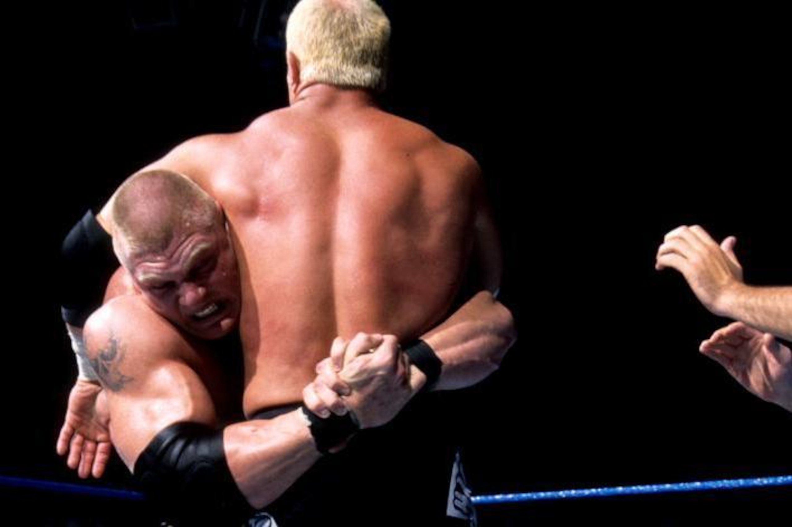 Brock Lesnar battles Bob Holly on SmackDown.