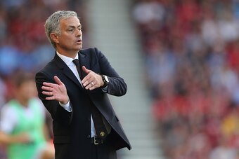 BOURNEMOUTH, ENGLAND - AUGUST 14: Jose Mourinho the head coach / manager of Manchester United during the Premier League match between AFC Bournemouth and  Manchester United at Vitality Stadium on August 14, 2016 in Bournemouth, England. (Photo by Matthew 