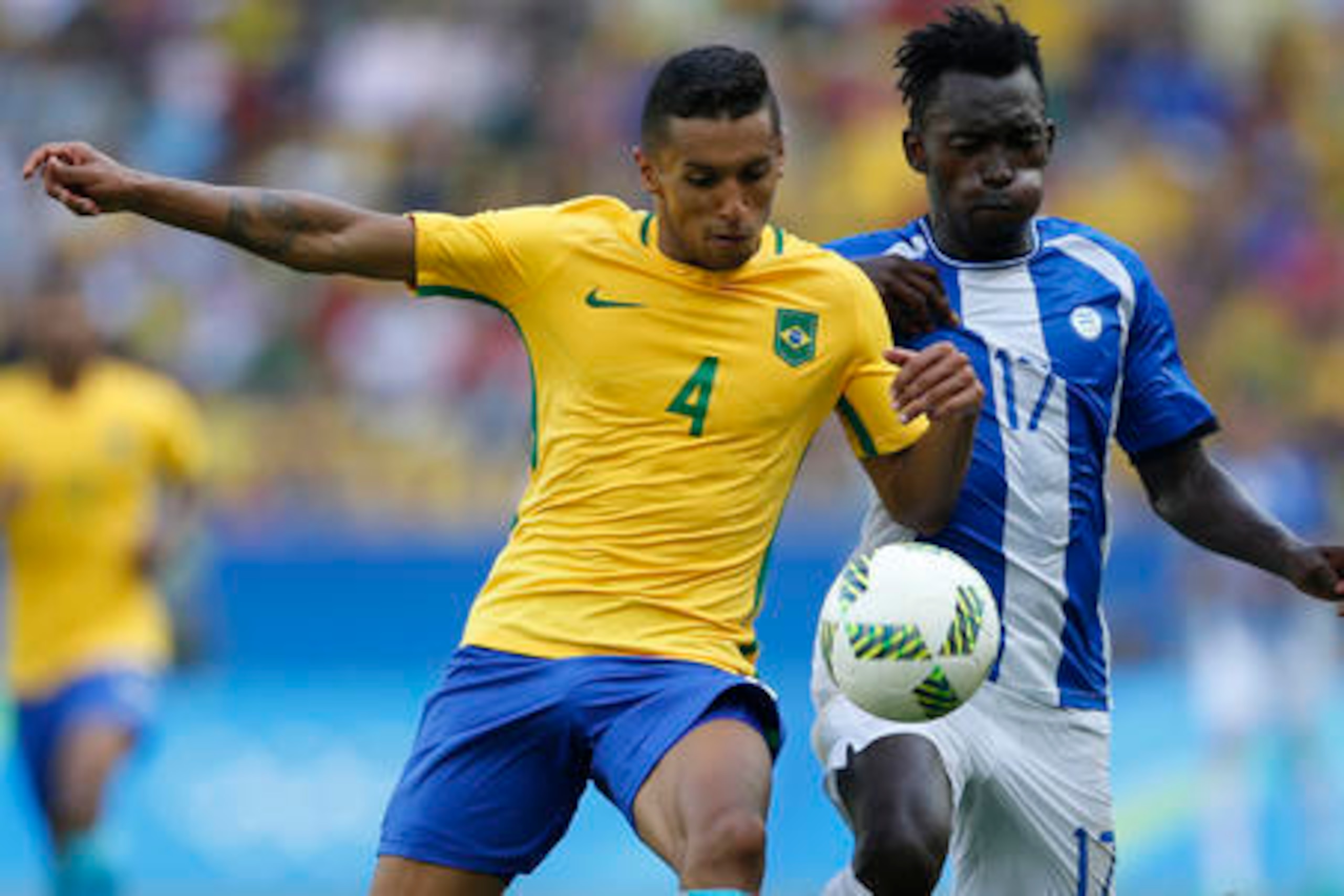 Marquinhos has been outstanding at the back for the hosts.