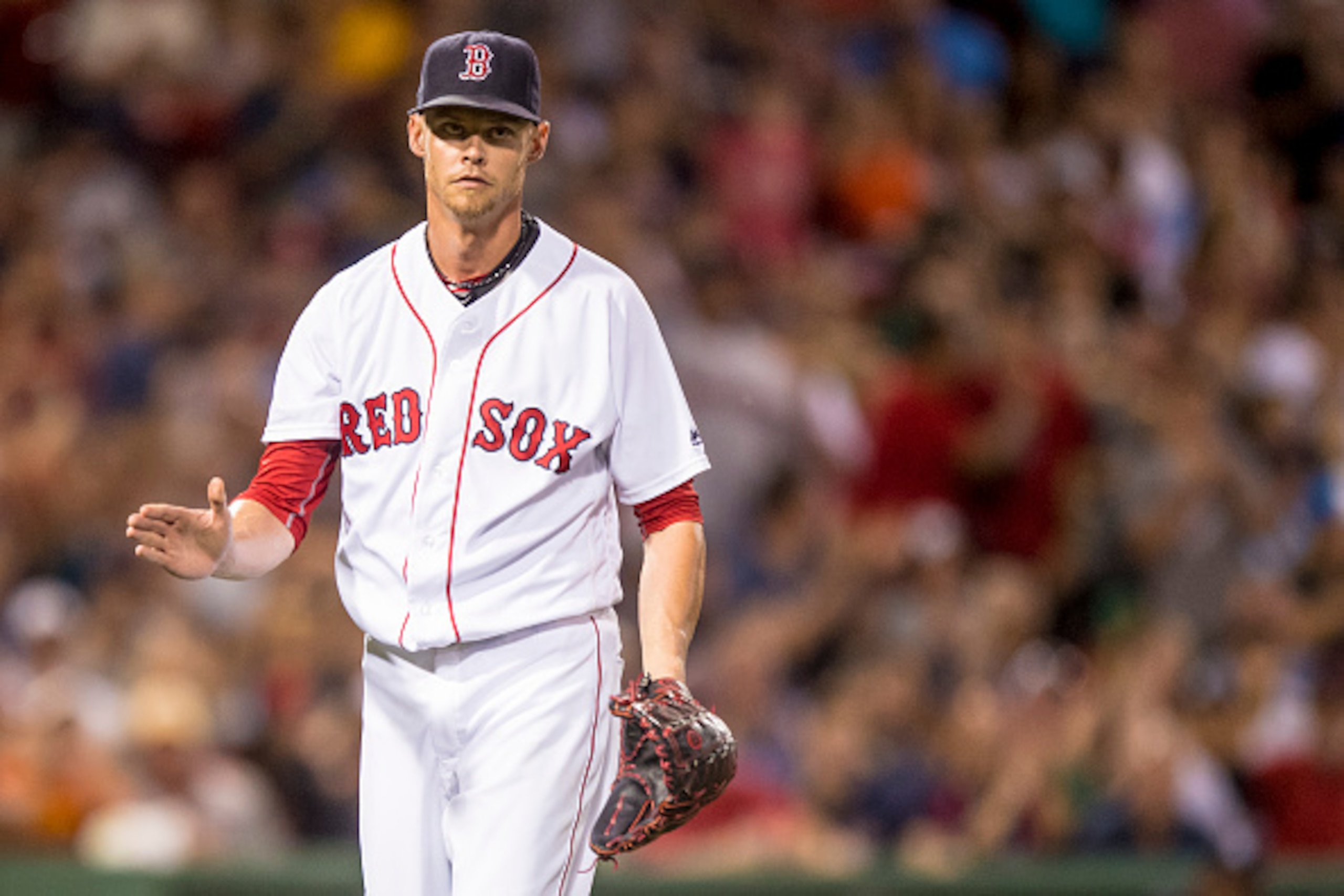 BOSTON, MA - AUGUST 10: Clay Buchholz #11 of the Boston Red Sox reacts during the sixth inning of a game against the New York Yankees on August 10, 2016 at Fenway Park in Boston, Massachusetts. (Photo by Billie Weiss/Boston Red Sox/Getty Images) BOSTON, MA - AUGUST 10: Clay Buchholz #11 of the Boston Red Sox reacts during the sixth inning of a game against the New York Yankees on August 10, 2016 at Fenway Park in Boston, Massachusetts. (Photo by Billie Weiss/Boston Red Sox/Getty Images)