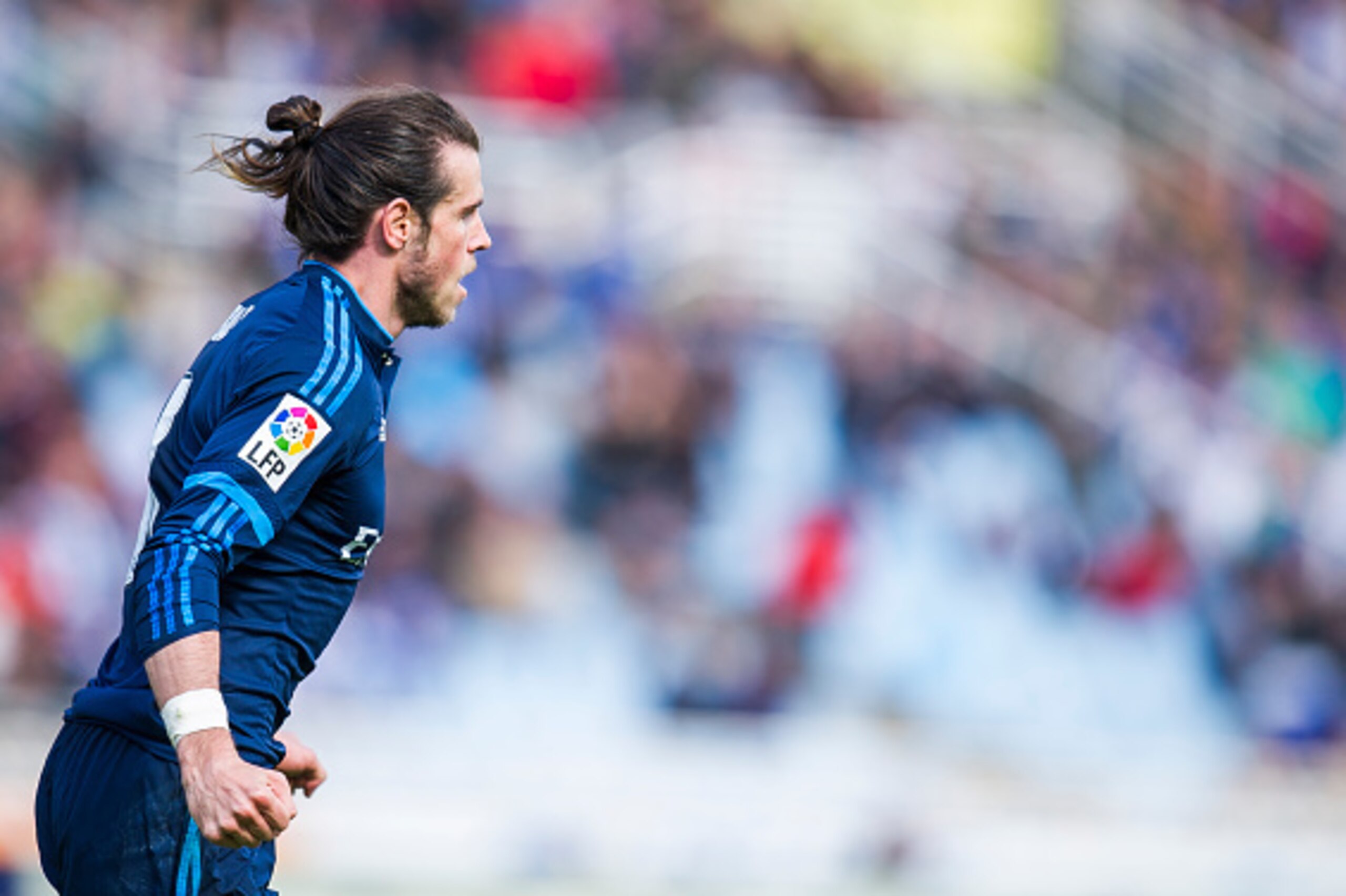 SAN SEBASTIAN, SPAIN - APRIL 30: Gareth Bale of Real Madrid celebrates after scoring goal during the La Liga match between Real Sociedad de Futbol and Real Madrid at Estadio Anoeta on April 30, 2016 in San Sebastian, Spain. (Photo by Juan Manuel Serrano SAN SEBASTIAN, SPAIN - APRIL 30: Gareth Bale of Real Madrid celebrates after scoring goal during the La Liga match between Real Sociedad de Futbol and Real Madrid at Estadio Anoeta on April 30, 2016 in San Sebastian, Spain. (Photo by Juan Manuel Serrano